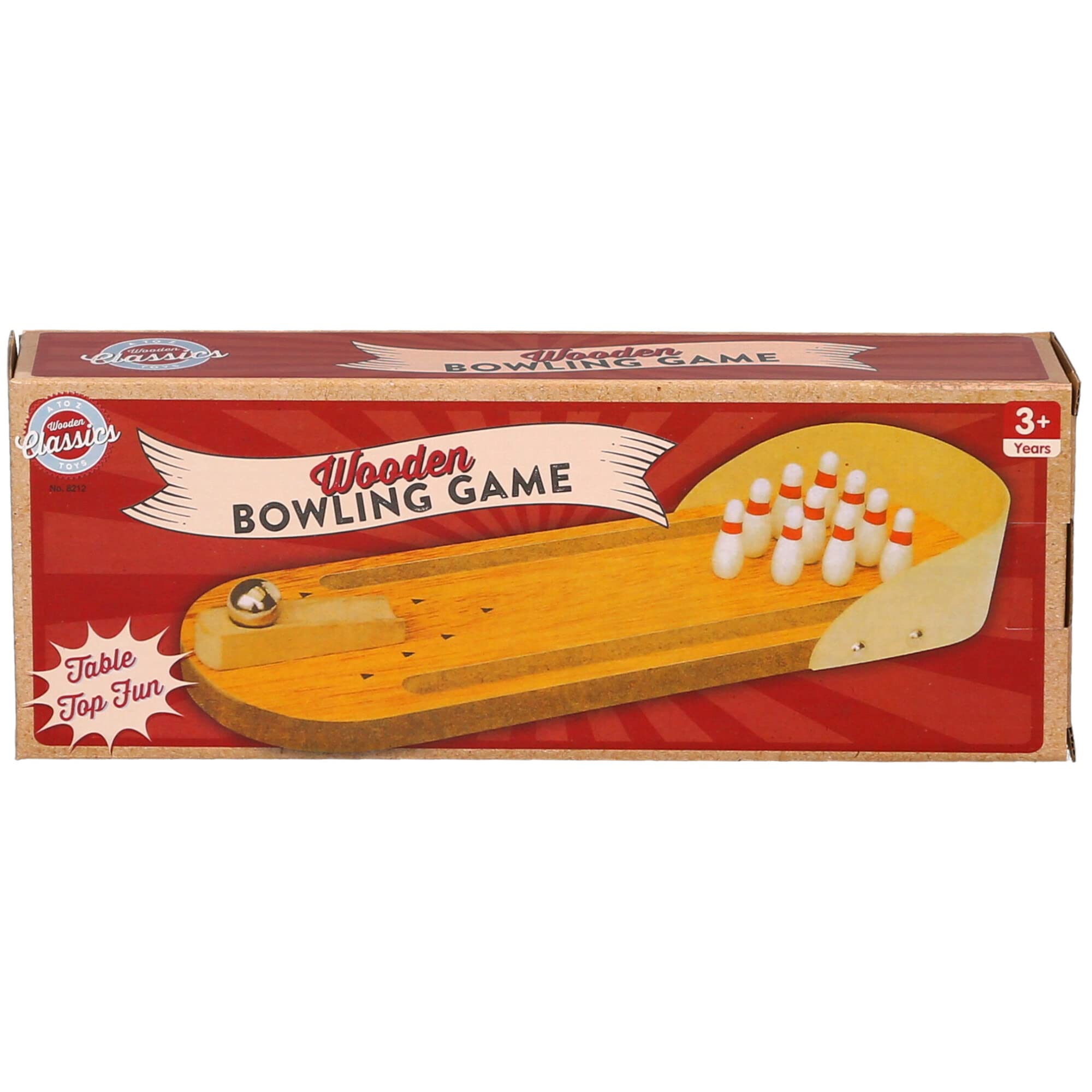 Padgett Bros 8212 Wooden Bowling Game Tabletop Skittles Set 8