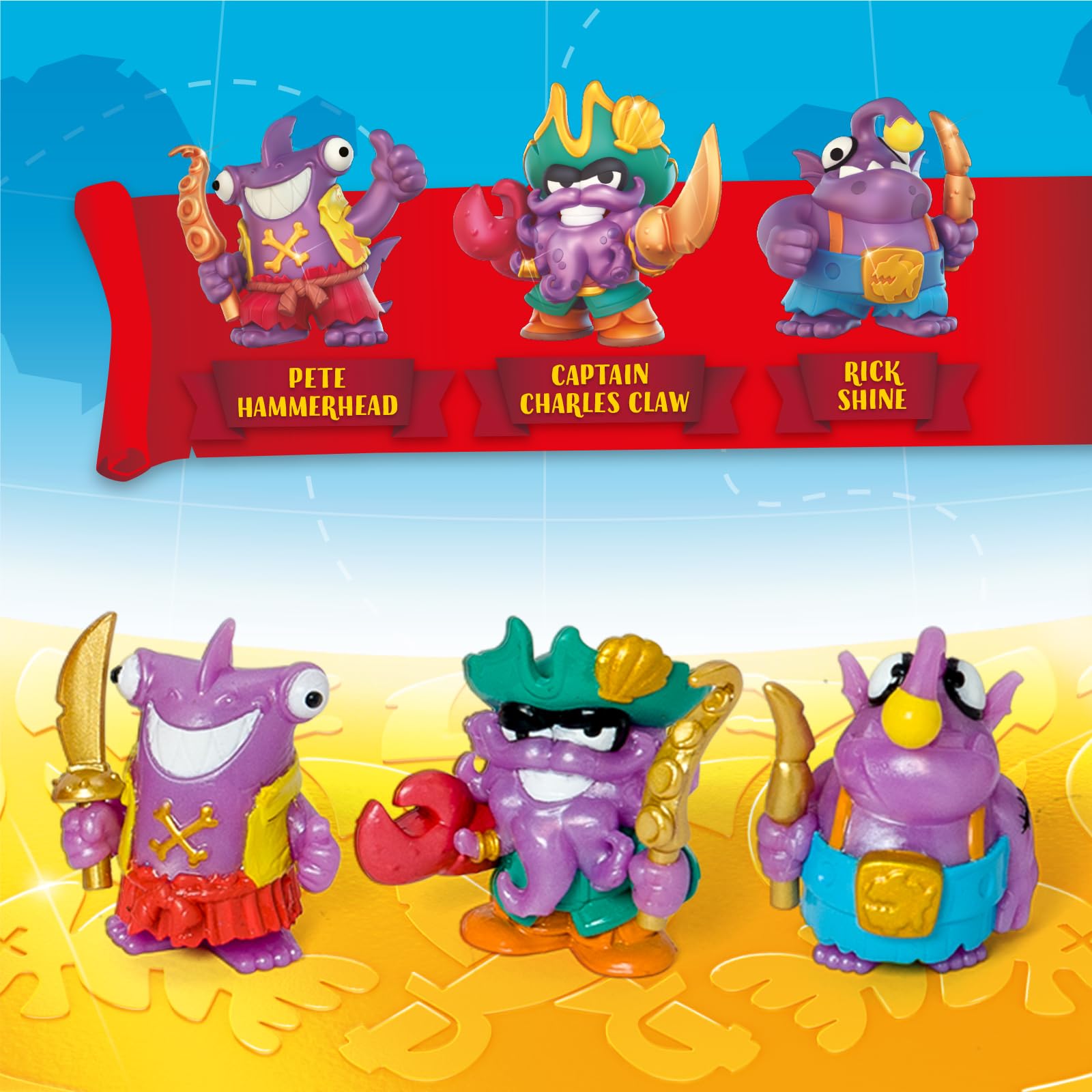 PIRATIX ADVENTURE WORLD Monster Treasure Playset | Includes 3 Figures | Ages 3+ 6