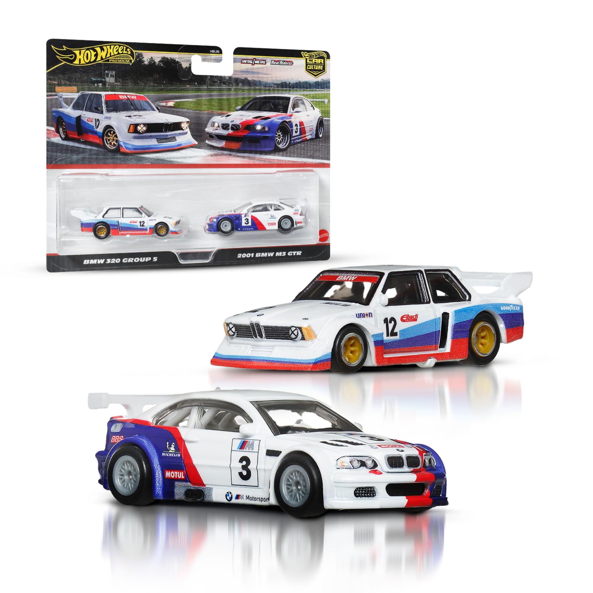 Hot Wheels Premium BMW E46 GTR Car Culture 2-Pack - 1:64 Scale Die-Cast Vehicles