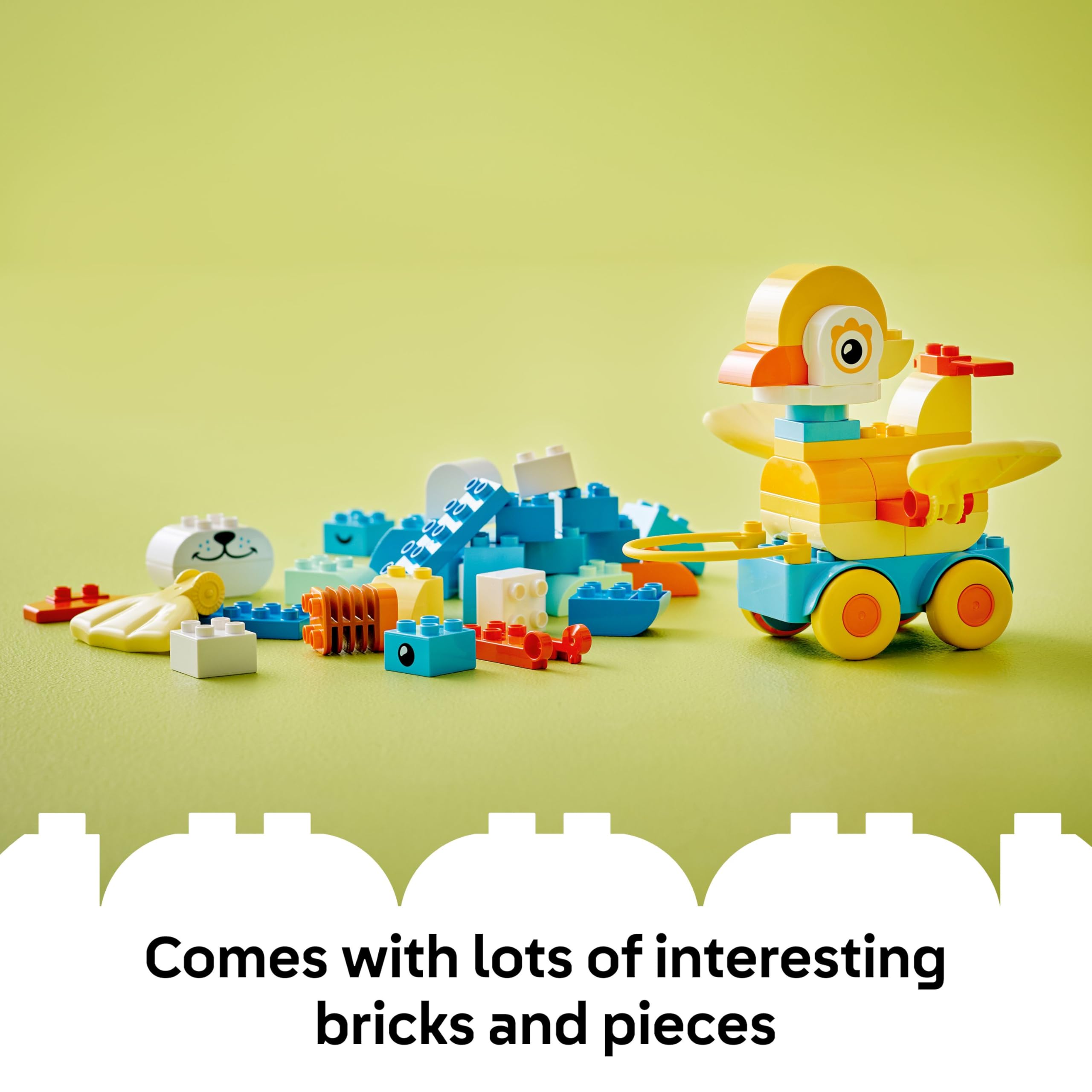 LEGO DUPLO 3in1 Animals on Wheels - Educational Building Toy for Toddlers 2+ 3