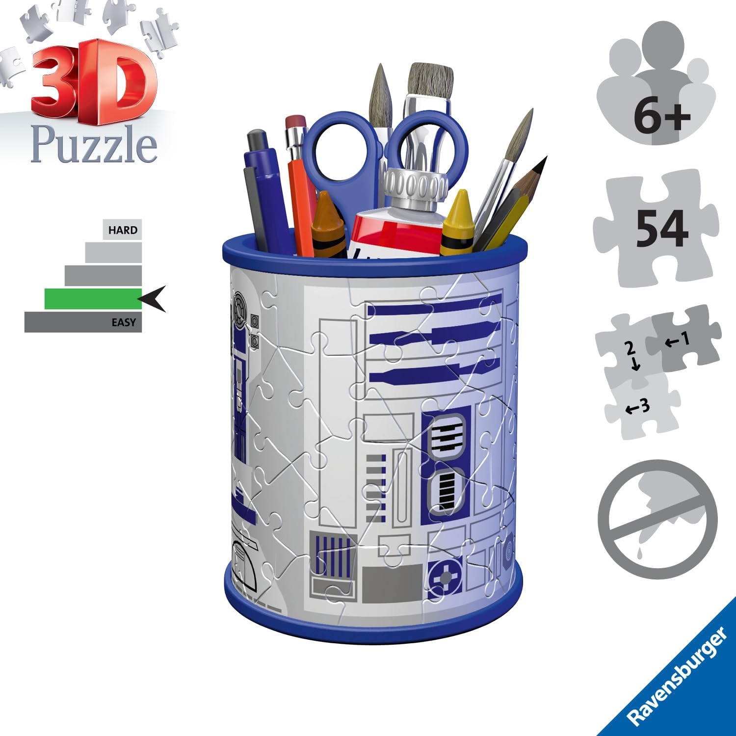 Ravensburger Star Wars R2-D2 3D Jigsaw Puzzle - 54-Piece Buildable Model for Kids & Adults 4