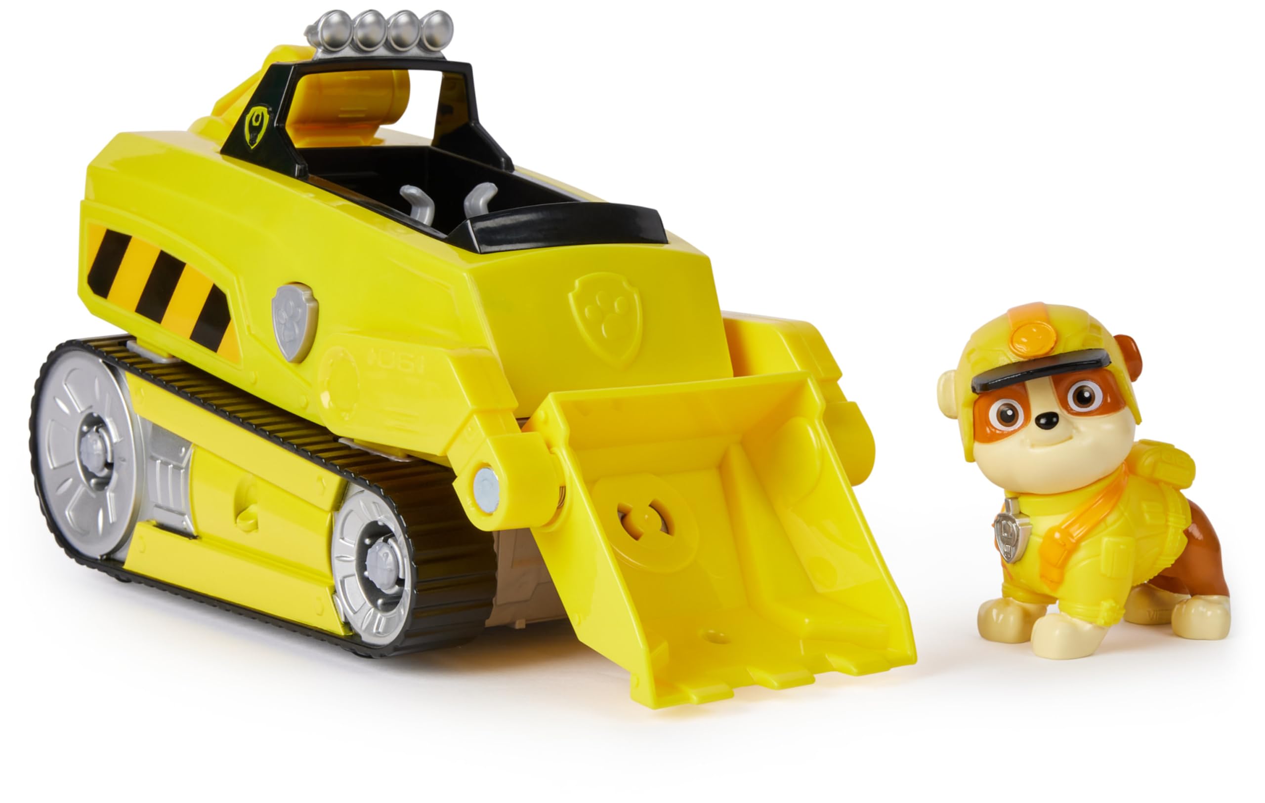 Paw Patrol Jungle Pups Rubble Rhino Vehicle with Action Figure - Transforming Toy Truck for Kids 3+