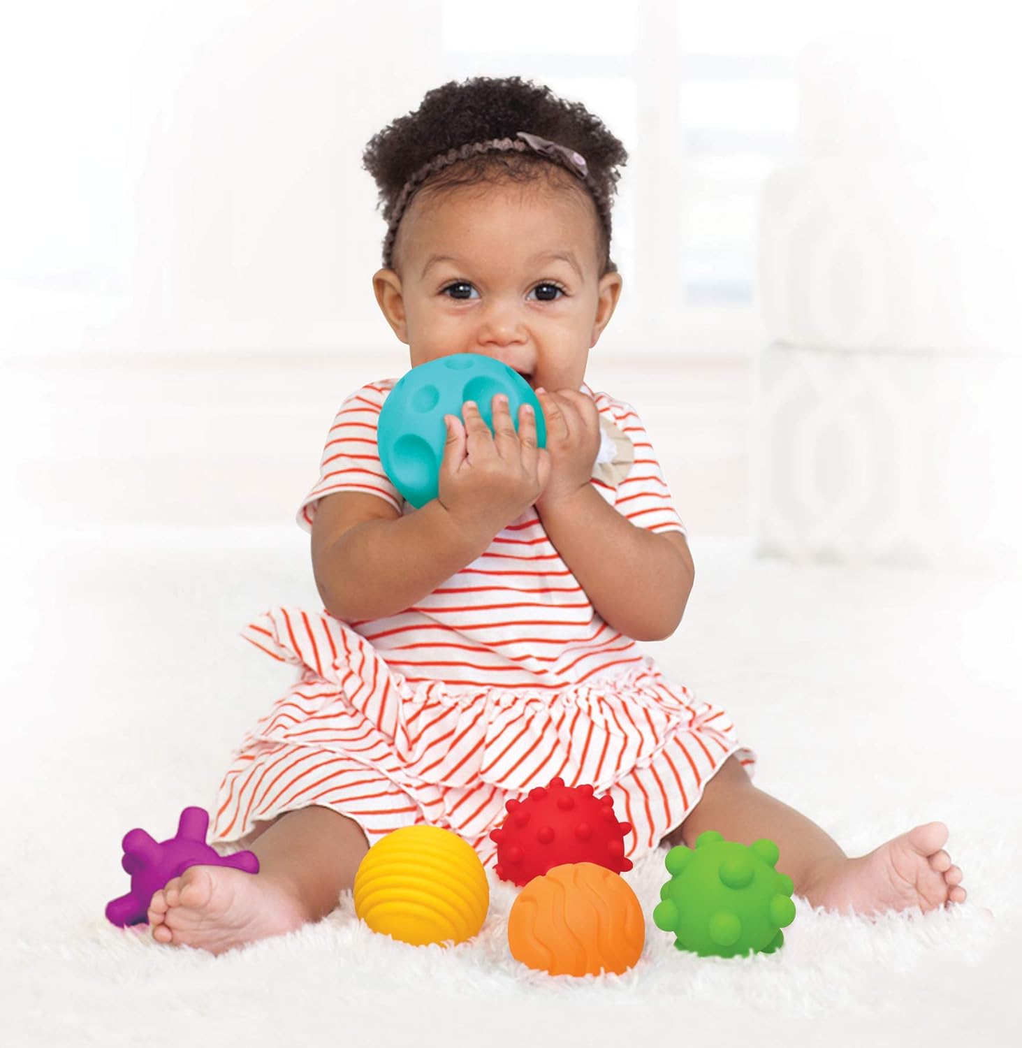 Infantino Textured Multi Ball Set - Sensory Play Balls for Babies 6 Months+ 5