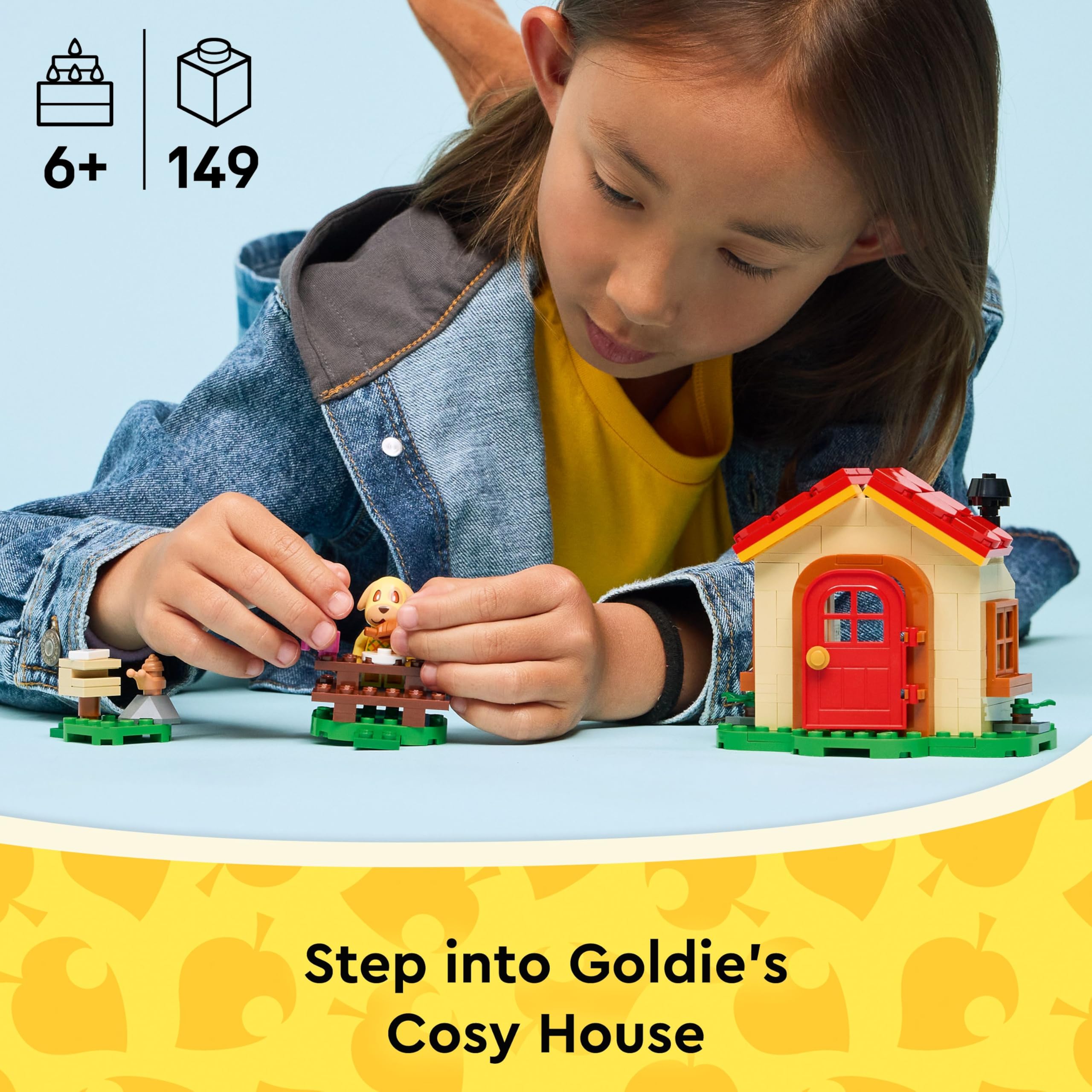 LEGO Animal Crossing Goldie's Cosy House Building Set - 149 Pieces with Minifigure, Piano & Picnic Table 4