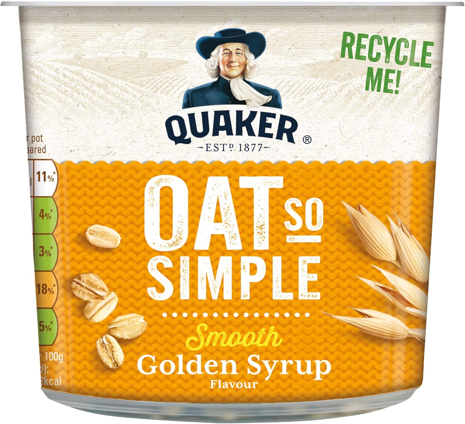 Quaker Oat So Simple Golden Syrup Porridge Pots, 57g (Pack of 8) 3