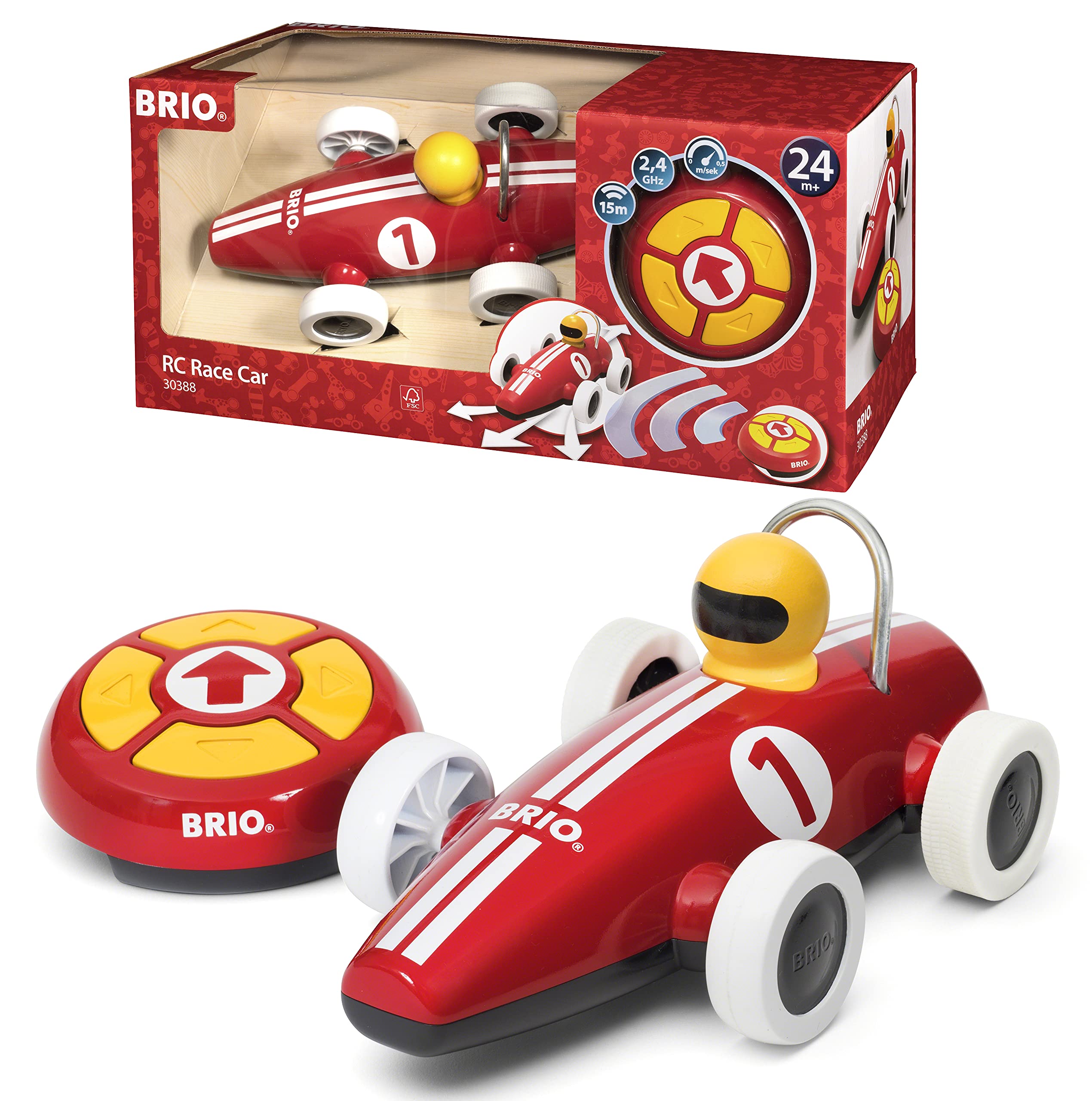 BRIO Remote Control Race Car for Toddlers Ages 24 Months Up