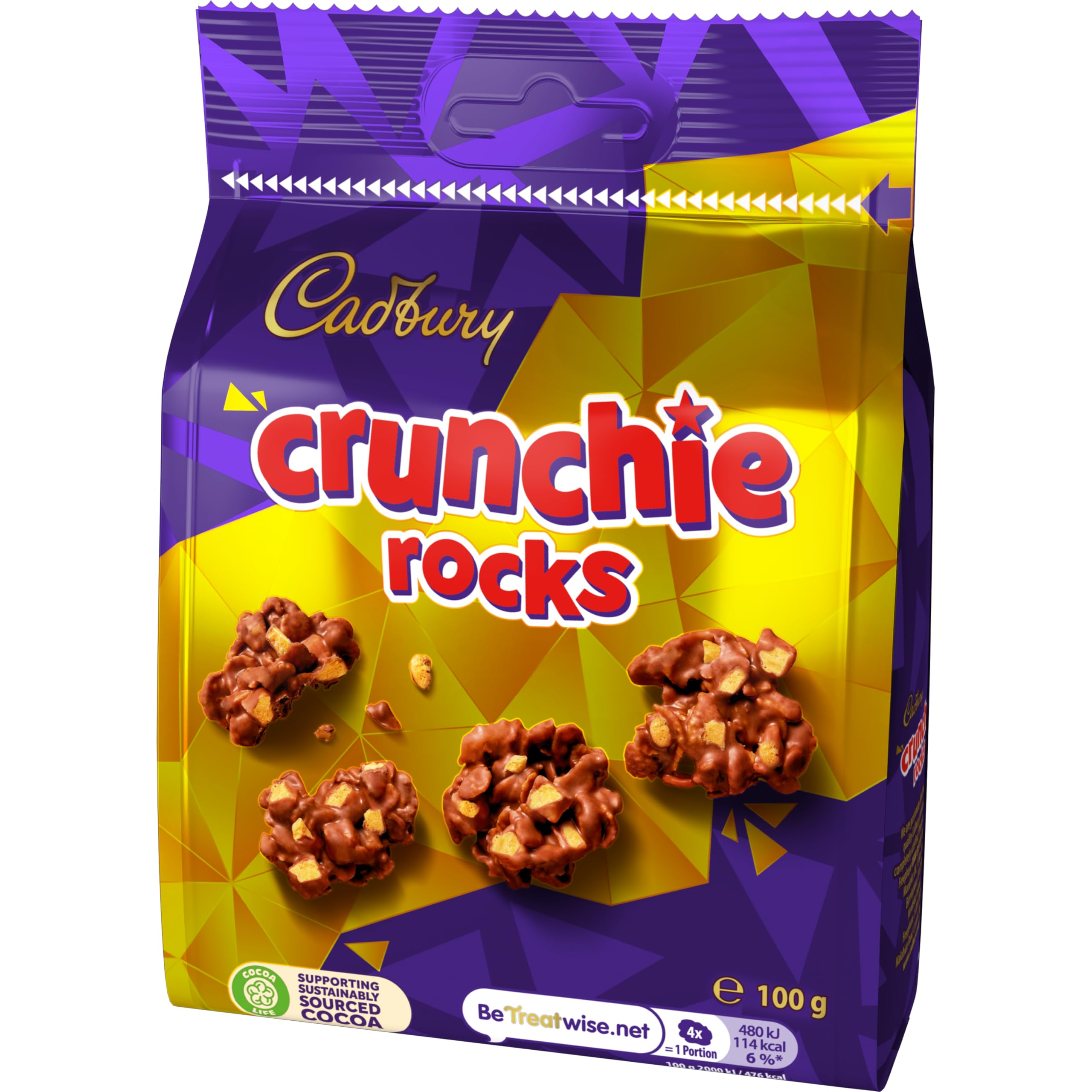 Cadbury Milk Chocolate Crunchie Rocks with Honeycomb, Bite Size Sharing Bag 5