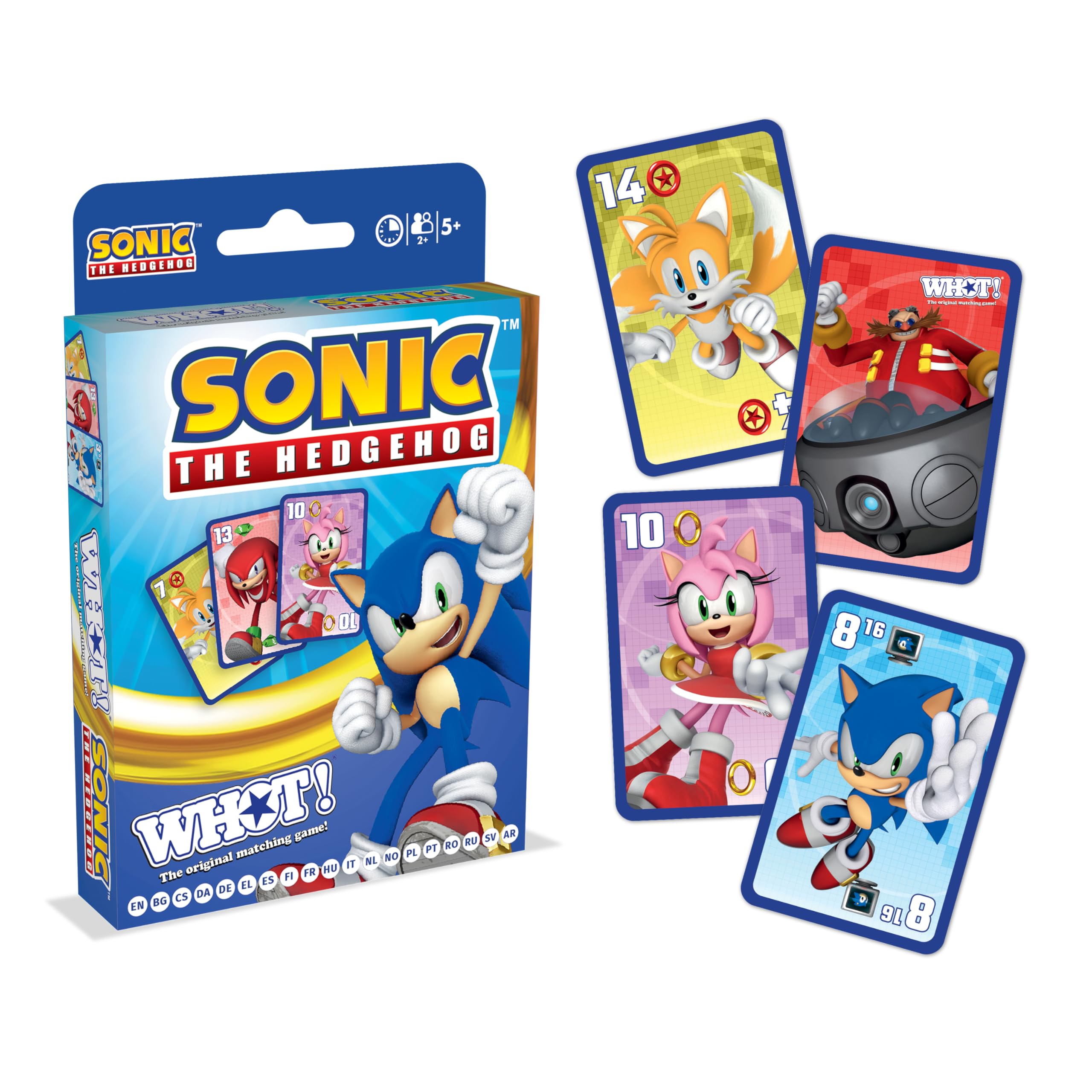 Waddingtons Number 1 Sonic the Hedgehog WHOT! Travel Card Game | Ages 5+