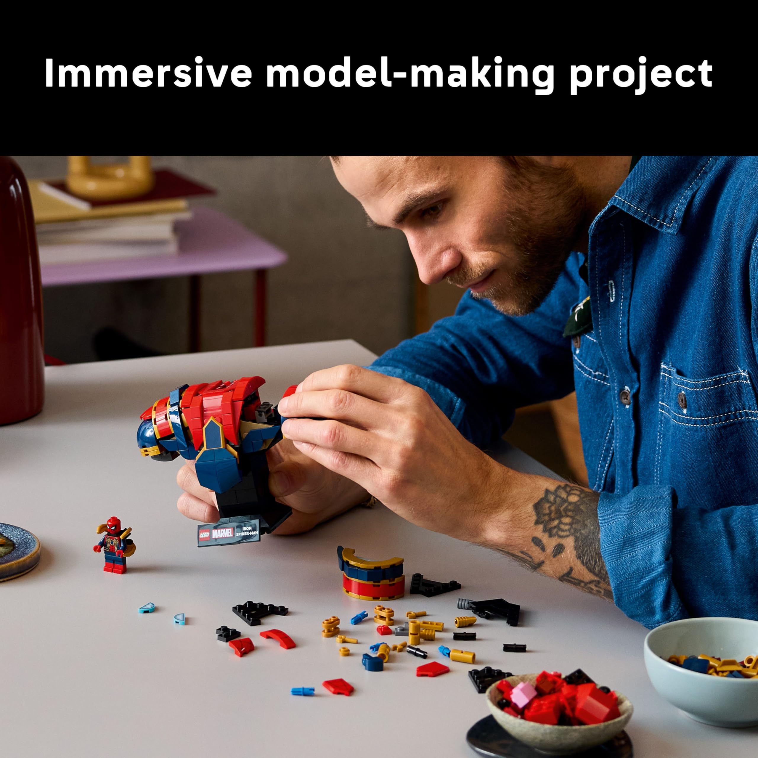 LEGO Marvel Iron Spider-Man Bust - Buildable Display Model for Adults (76326) 4