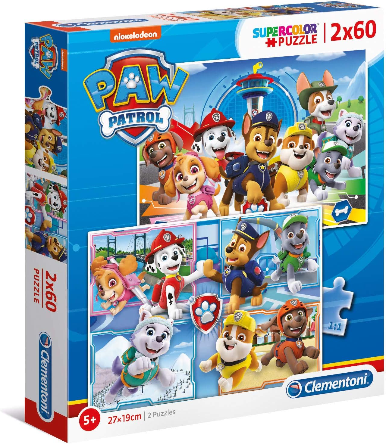 Clementoni Paw Patrol 2 x 60-Piece Puzzles - Ages 5+