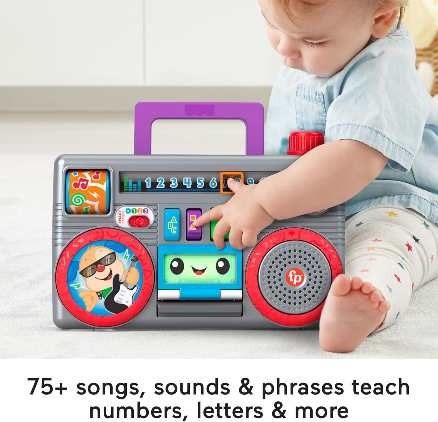 Fisher-Price Laugh & Learn Busy Boombox - Retro Musical Learning Toy for Ages 6-36 Months 7