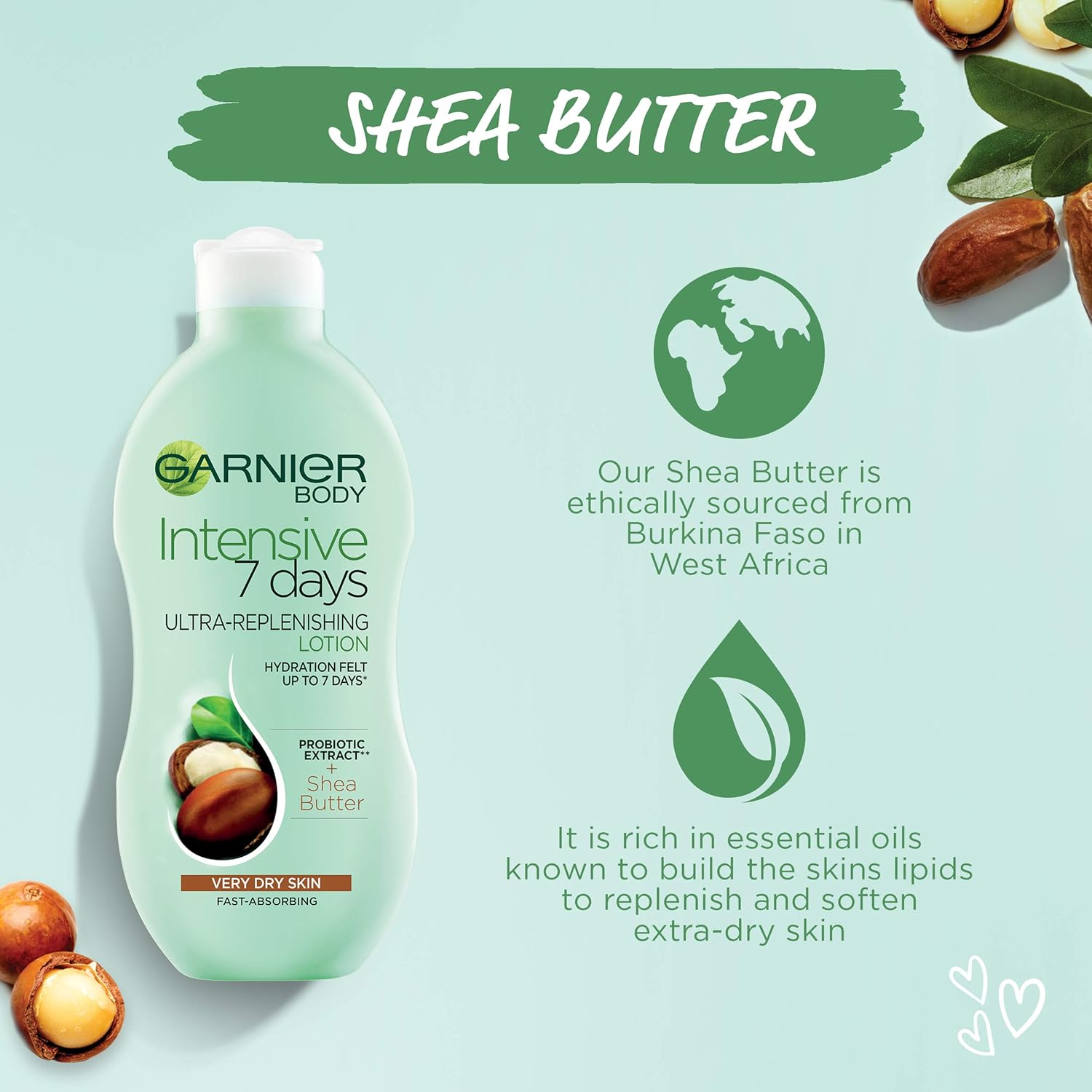 Garnier - Intensive 7 Days Shea Butter & Probiotic Extract Body Lotion (400ml) 6