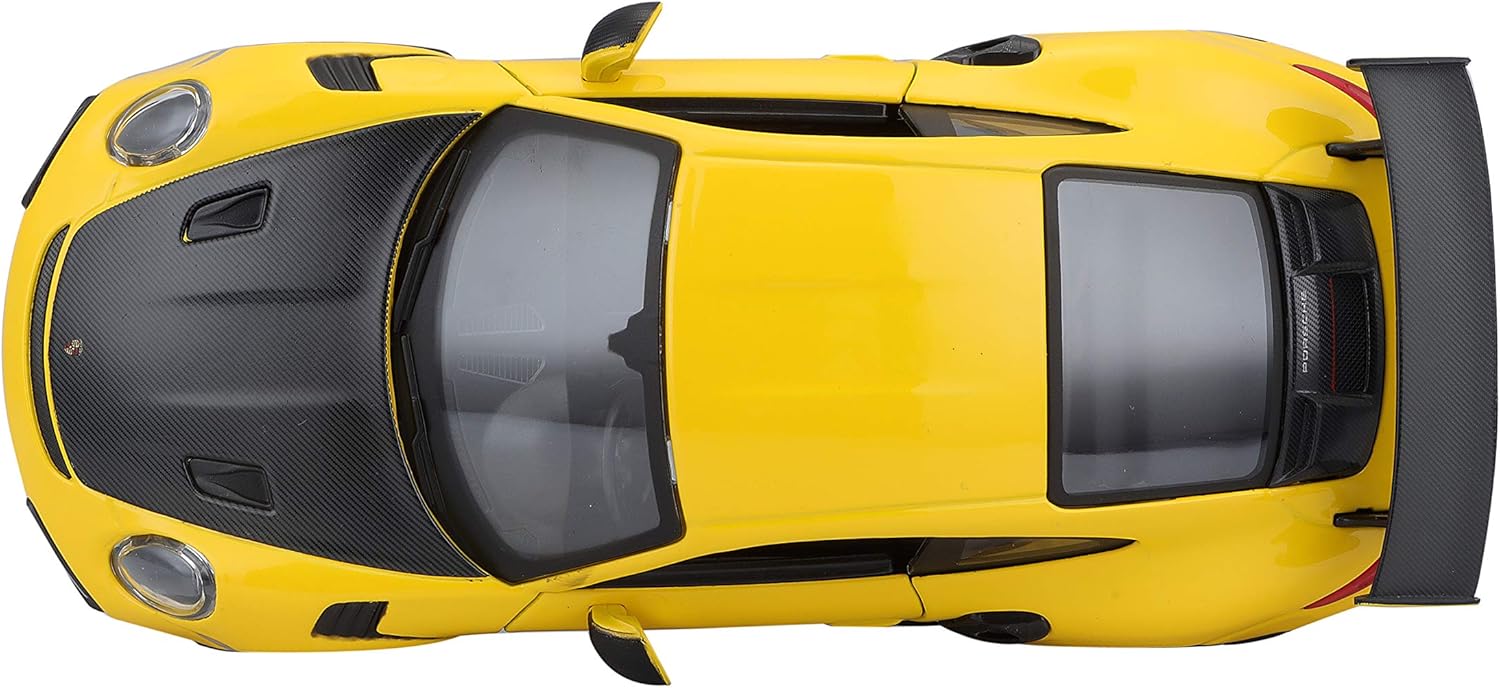 Maisto 1:24 Porsche 911 GT2 RS Diecast Model Car - Yellow and Black 5