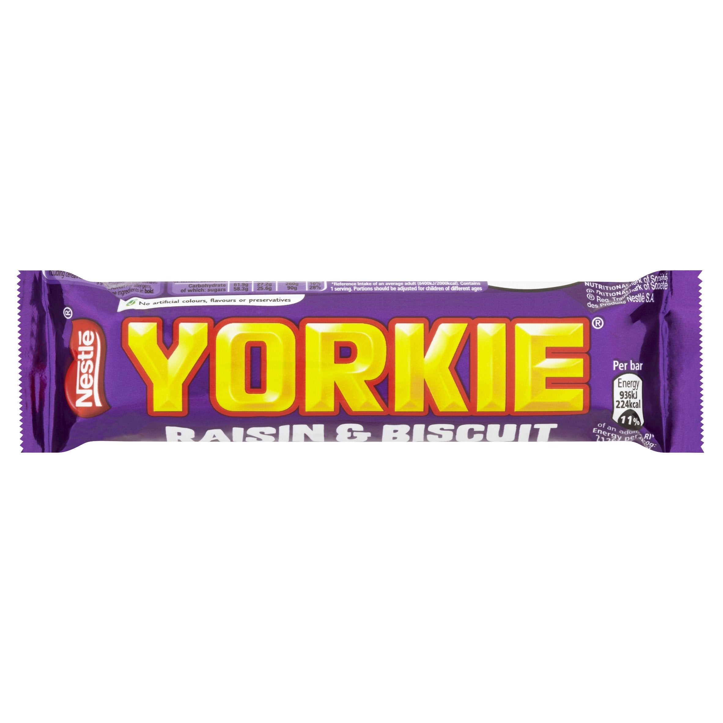 Yorkie Raisin & Biscuit Chocolate Bar, 44g
