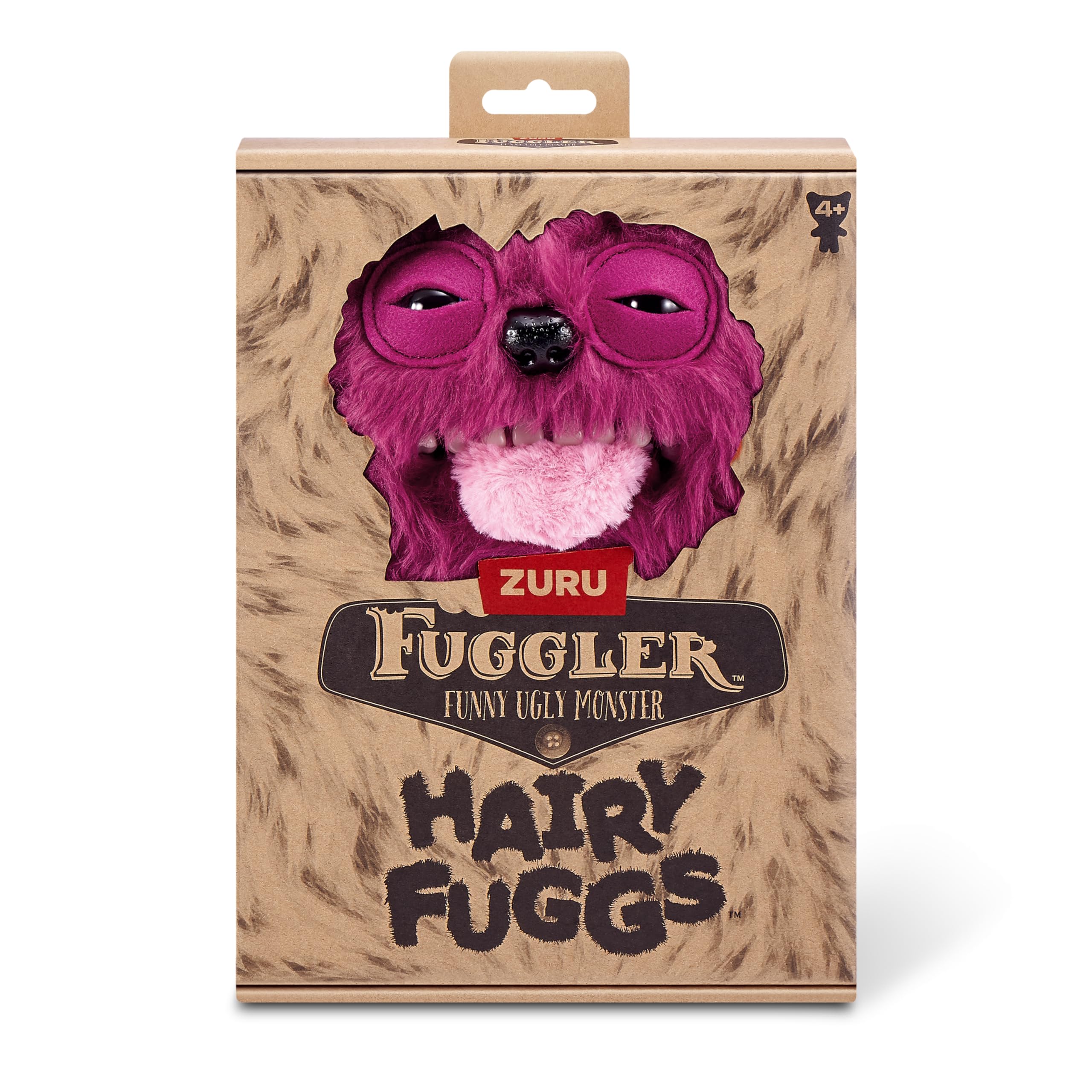 Fuggler Hairy Fuggs 2-Pack - 9-inch Funny Ugly Monster Plush Toys for Kids 4+
