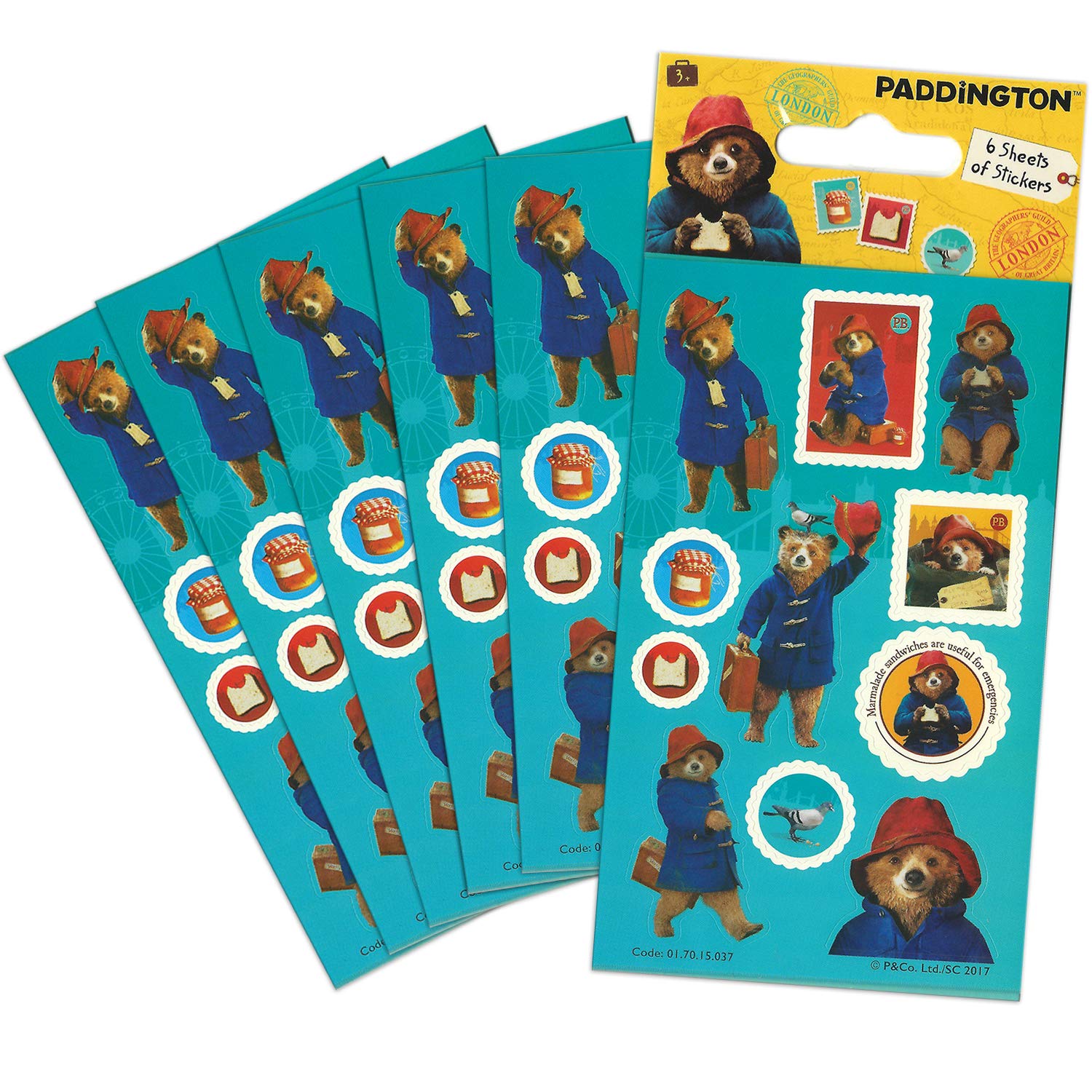 Paper Projects The Adventures of Paddington - Paddington Bear Party Bag Sticker Pack (6 Sheets)