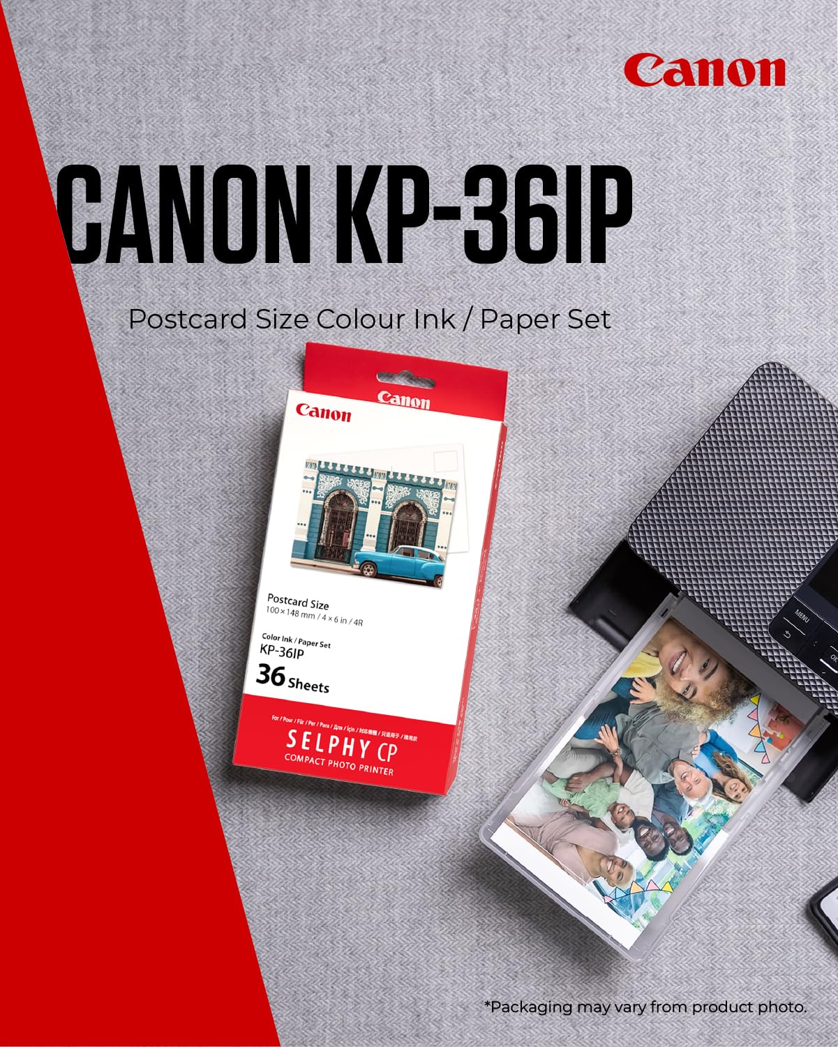 Canon SELPHY KP-36IP Ink + Paper Multipack - 36 Postcard Prints (4x6") 2