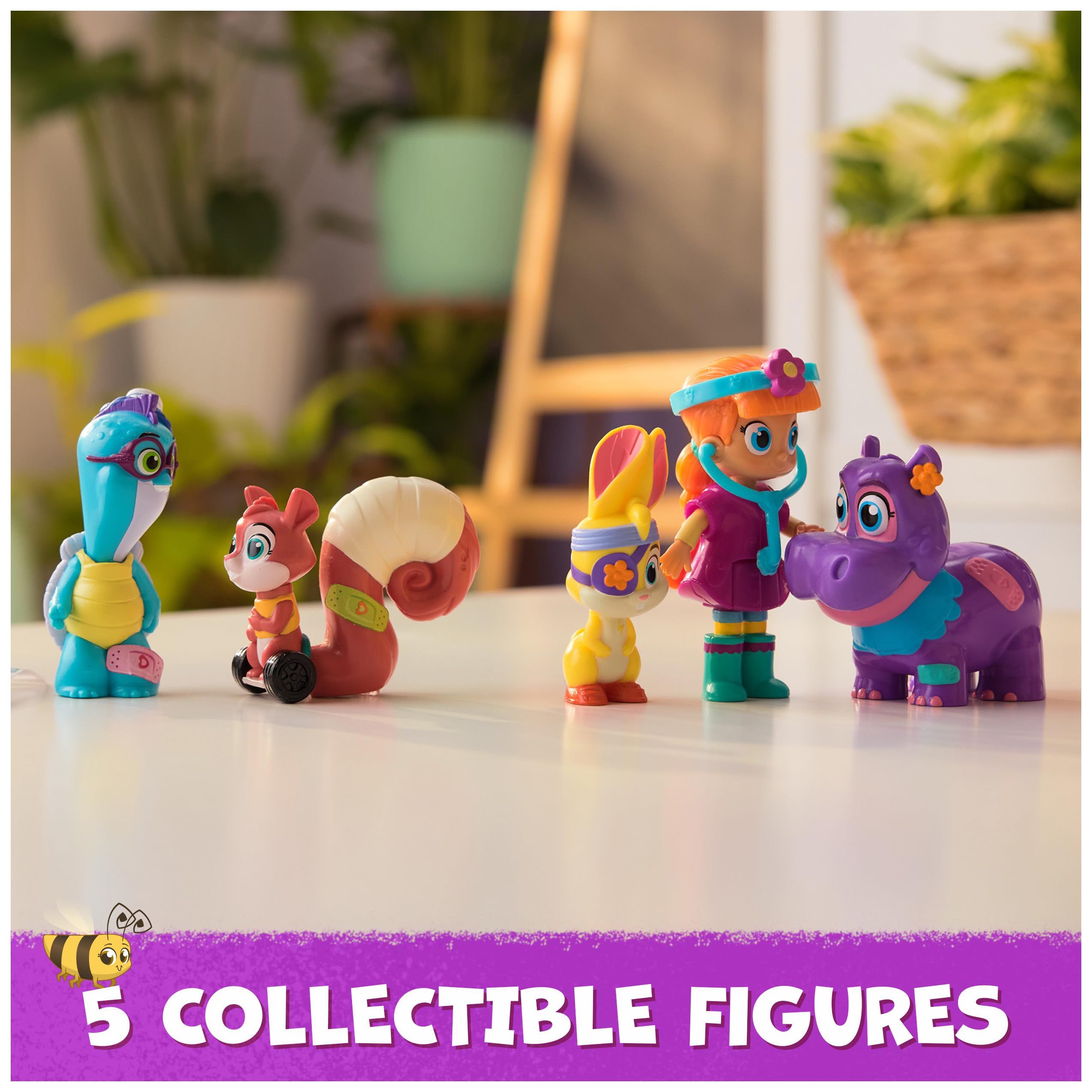 Vida the Vet Check Up & Care Friendship Pack - 5 Action Figures with Stethoscope & Accessories for Kids 3+ 5