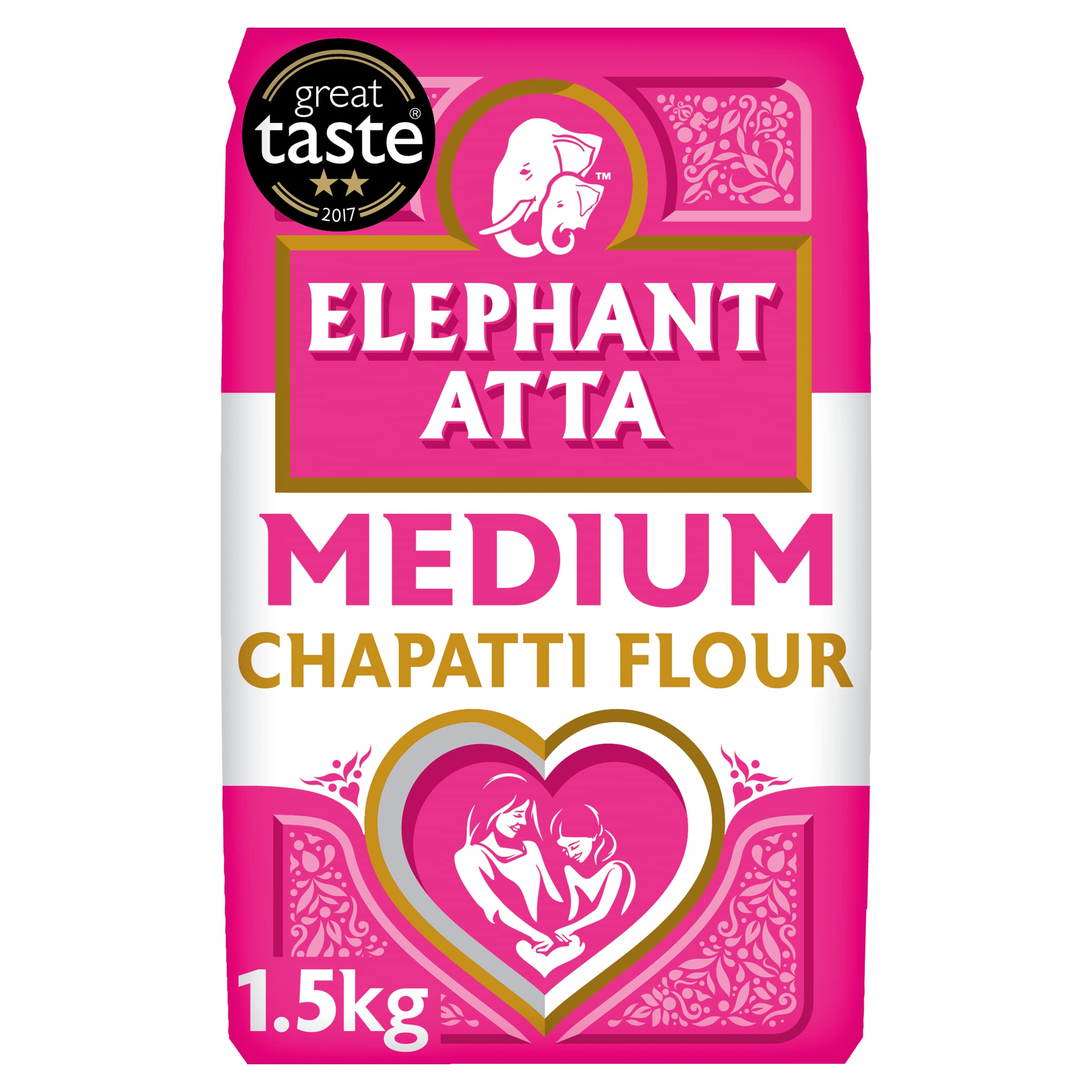 Elephant Atta Medium Chapatti Flour | Wholemeal & White Flour Blend | Great Taste Award Winner 2020