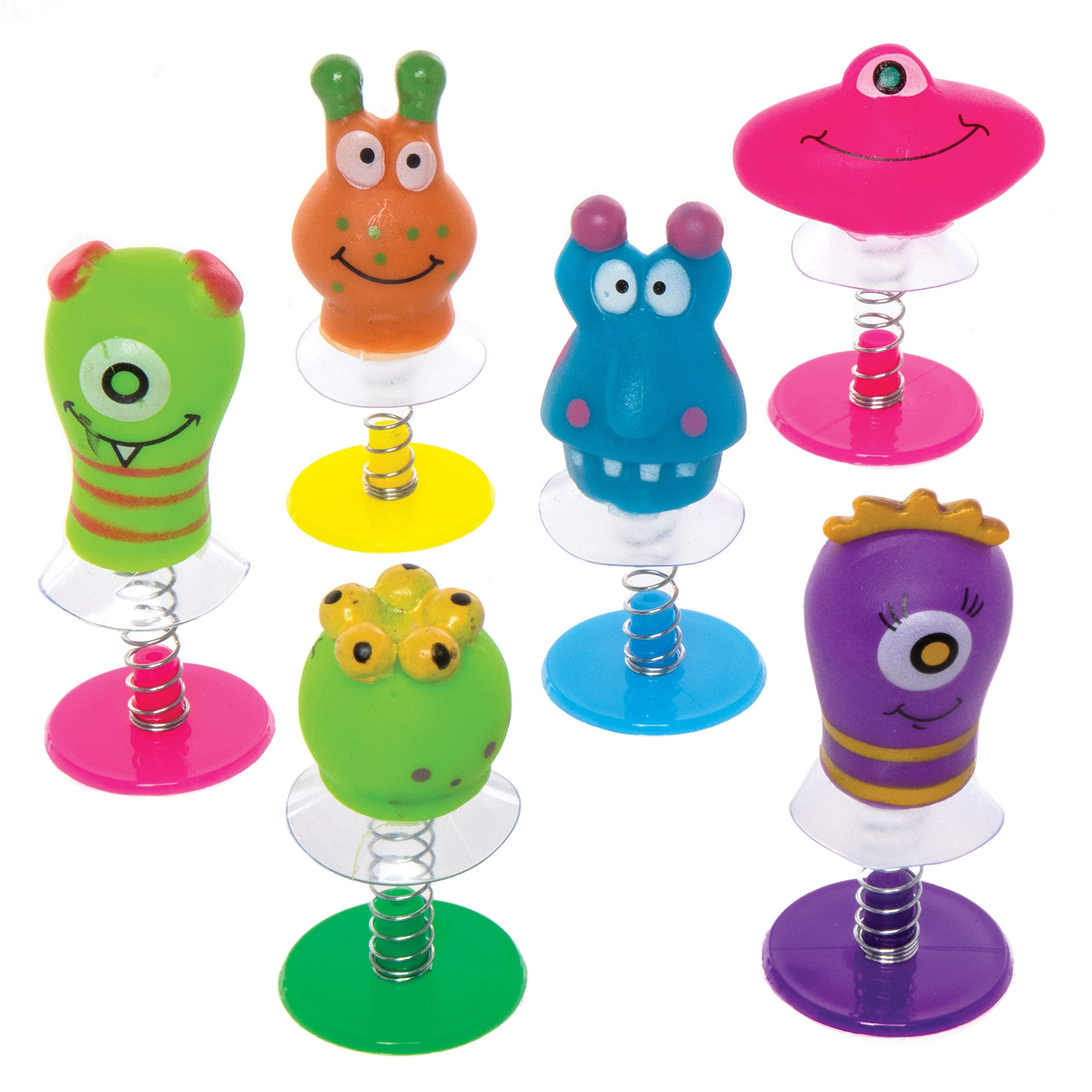 Baker Ross Monster Jump Ups Novelty Party Favour Toys - Pack of 6 Assorted Designs