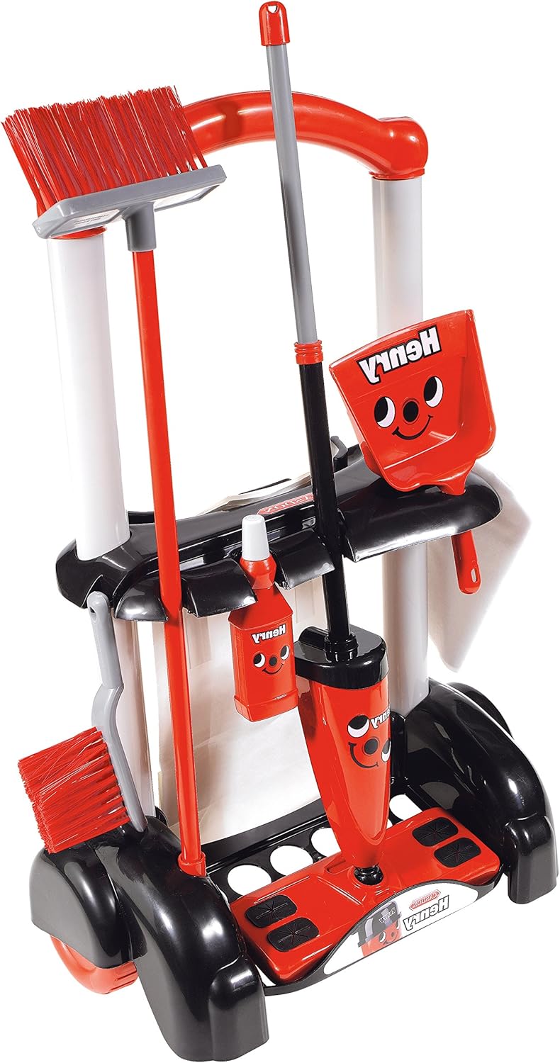 Casdon Henry Cleaning Trolley - Pretend Play Cleaning Set for Kids 3+ 5