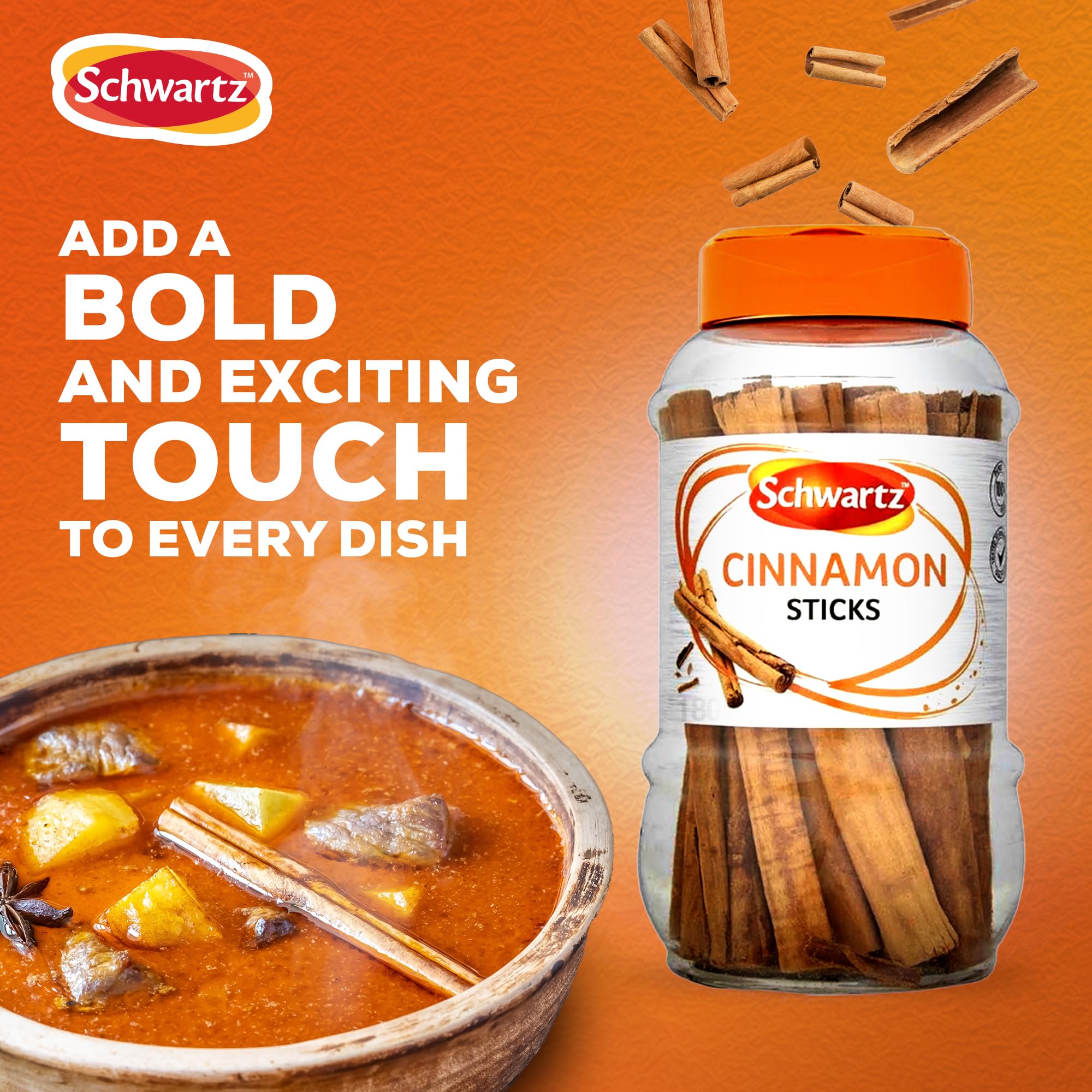 Schwartz Pure Cinnamon Sticks - Sweet, Woody Flavour | 180g 2