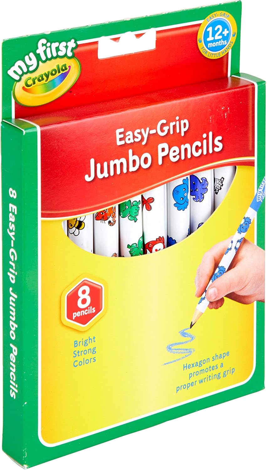 Crayola My First Jumbo Colouring Pencils - Easy-Grip for Toddlers & Preschoolers 3