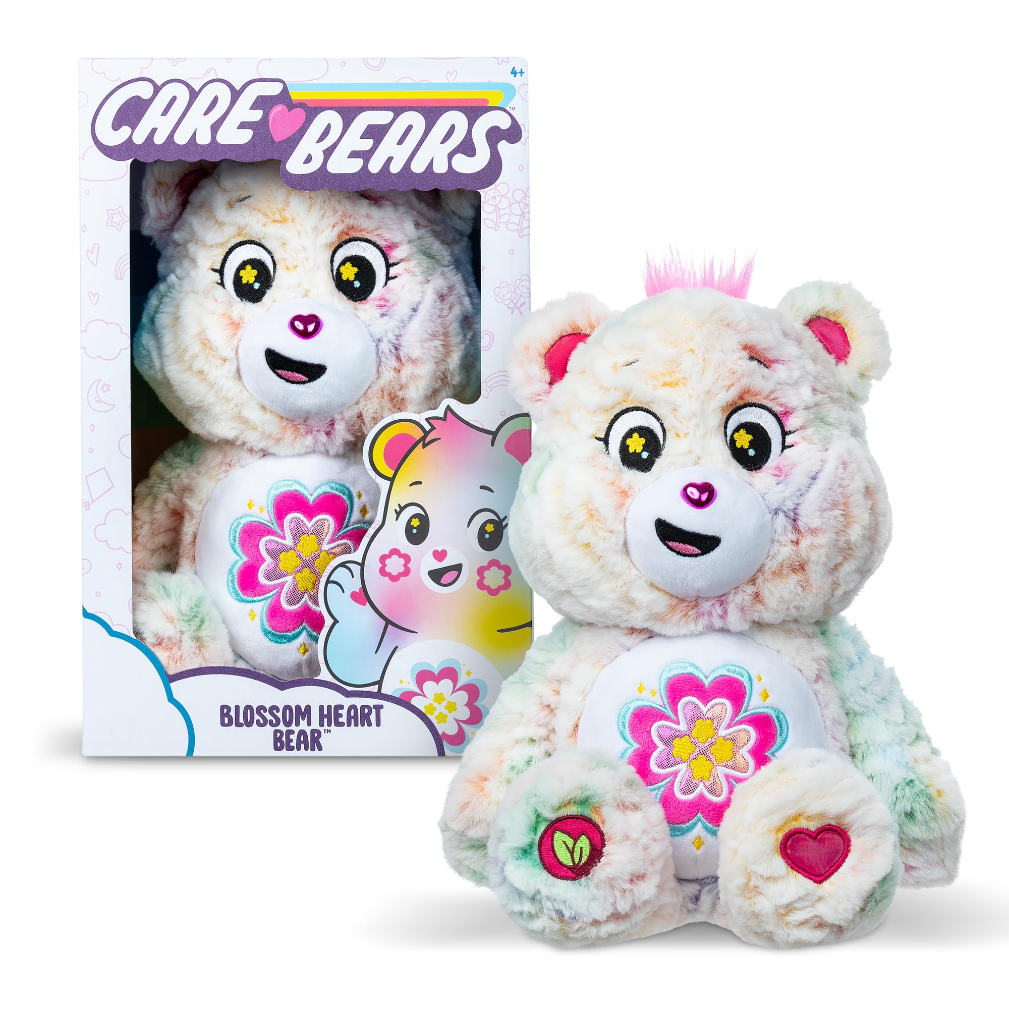 Basic Fun Care Bears Blossom Heart Bear Medium Plush - 35cm | Eco Friendly | Ages 4+ 4