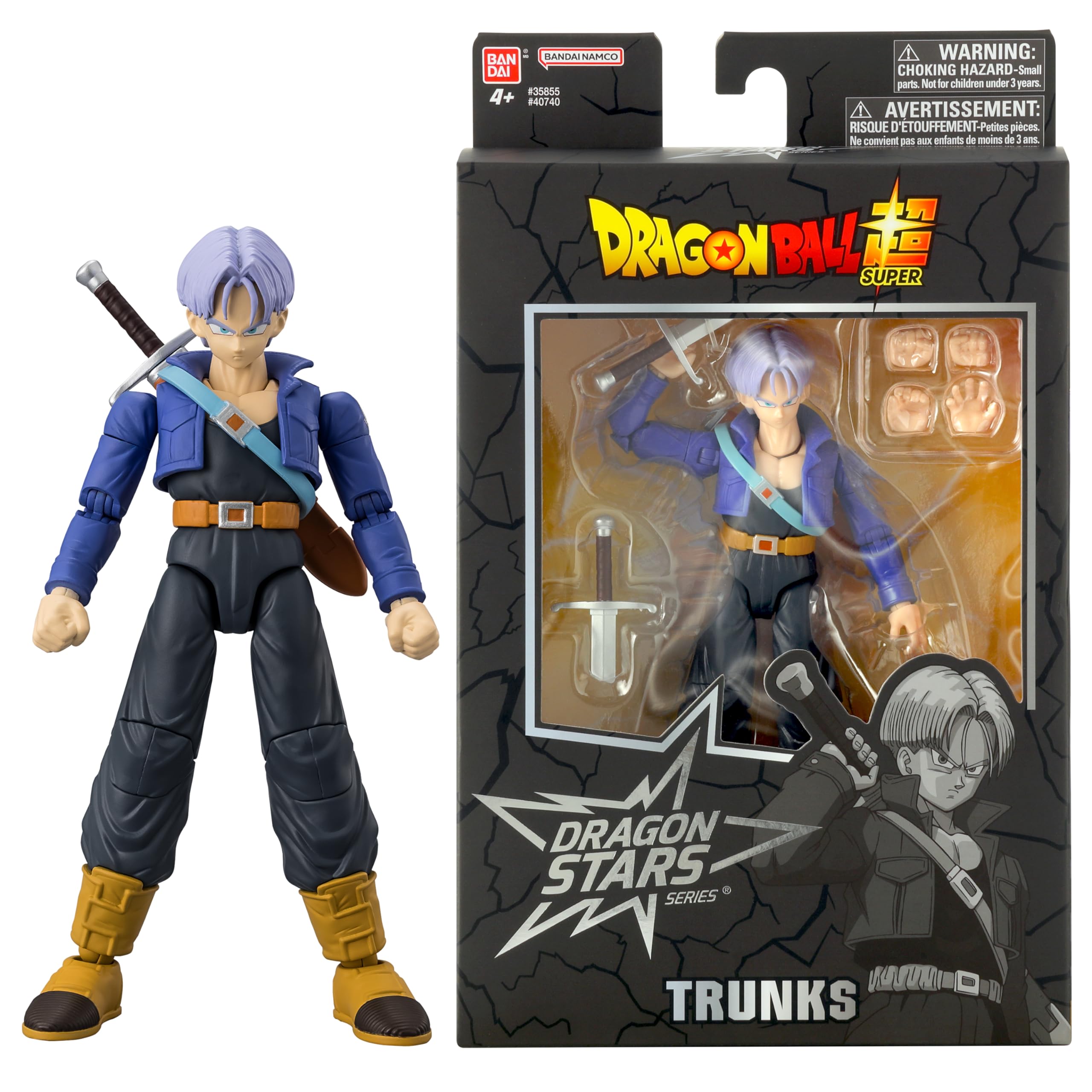 BANDAI Dragon Stars Trunks Action Figure - 17cm Articulated | Dragon Ball Z | Ages 4+ 1