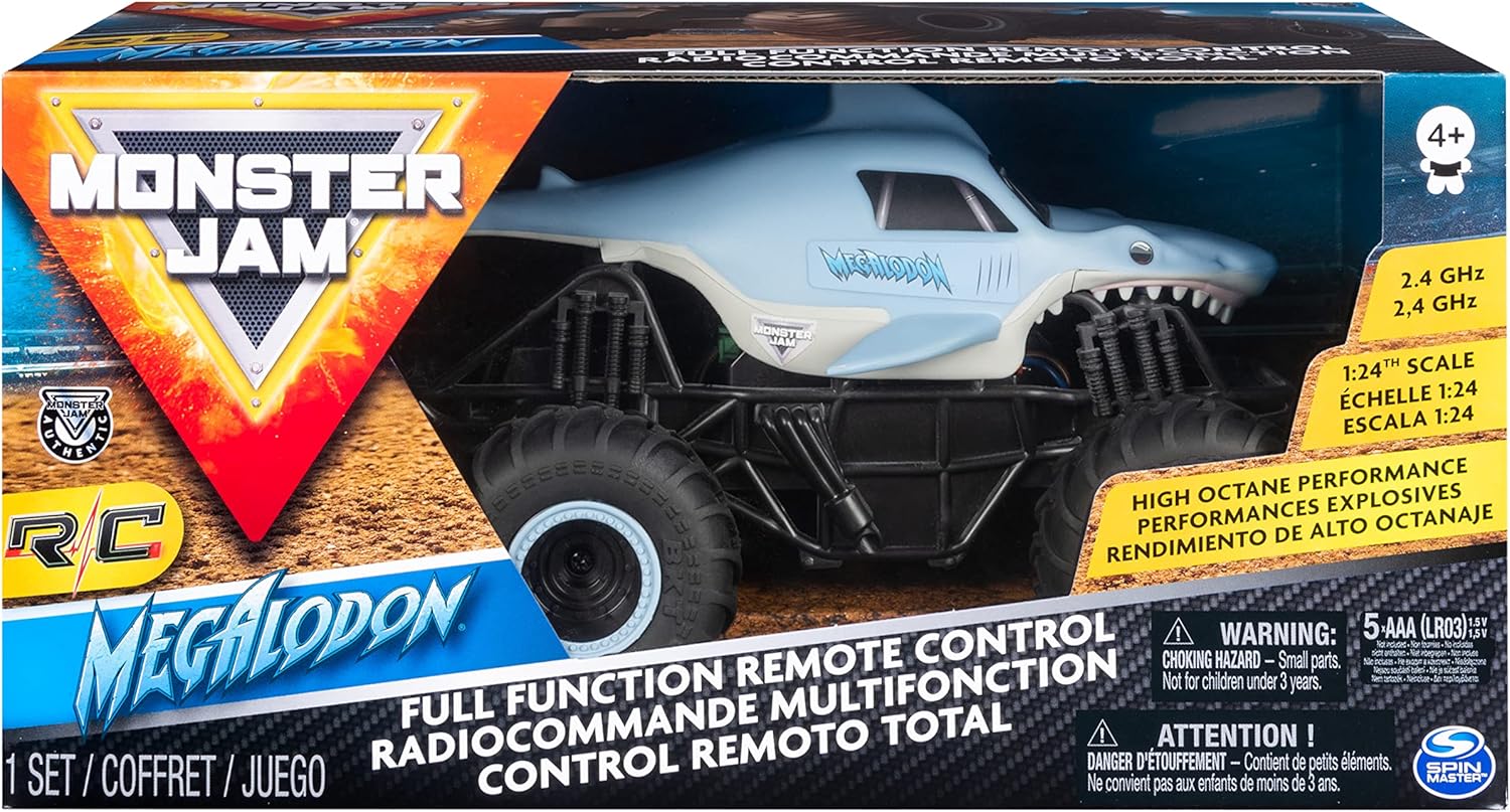 Monster Jam Megalodon Remote Control Truck - 1:24 Scale, 2.4 GHz, Ages 4+ 4