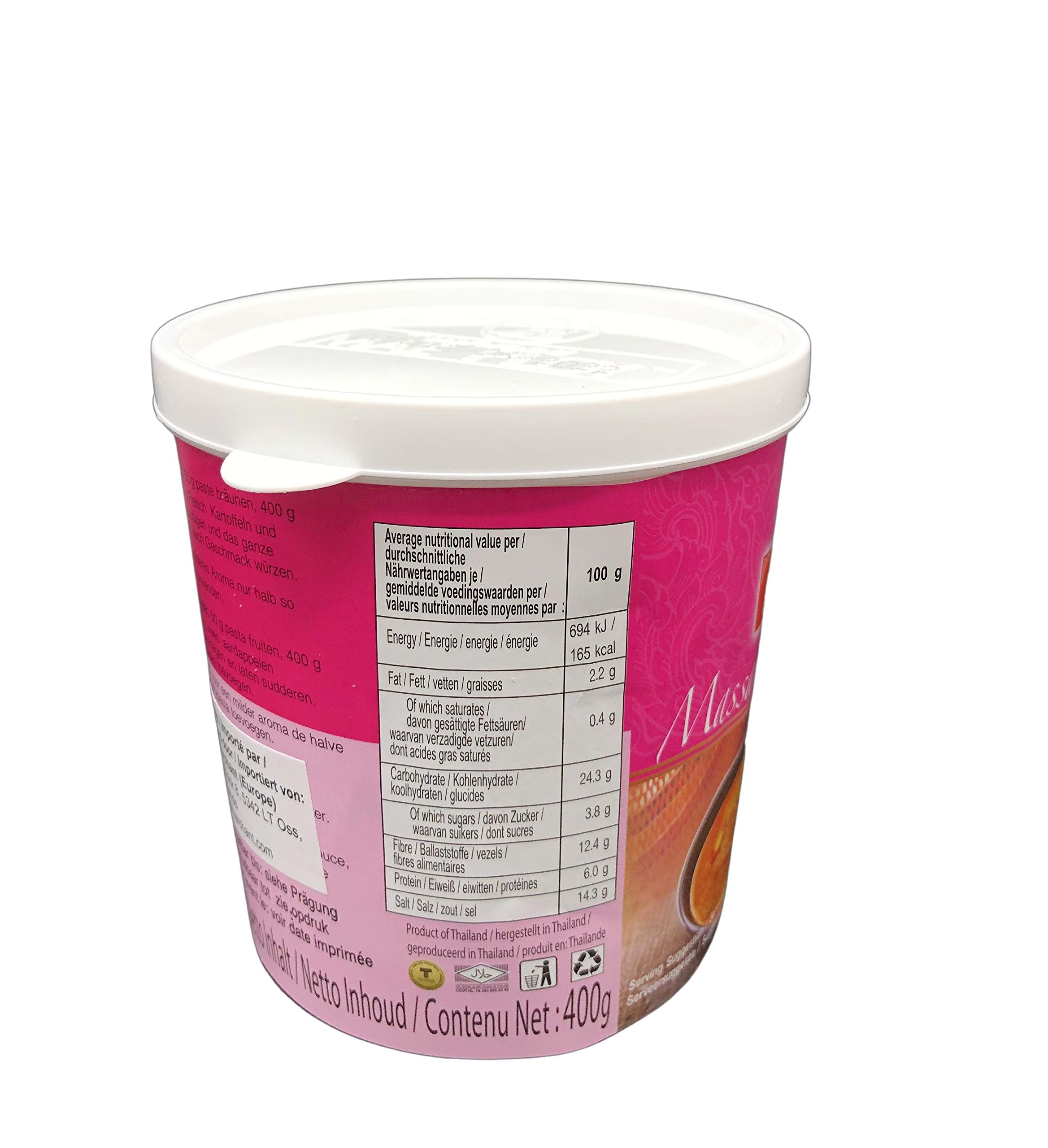 Mae Ploy Massaman Curry Paste - Authentic Thai Cooking Sauce | 400g Tub 2