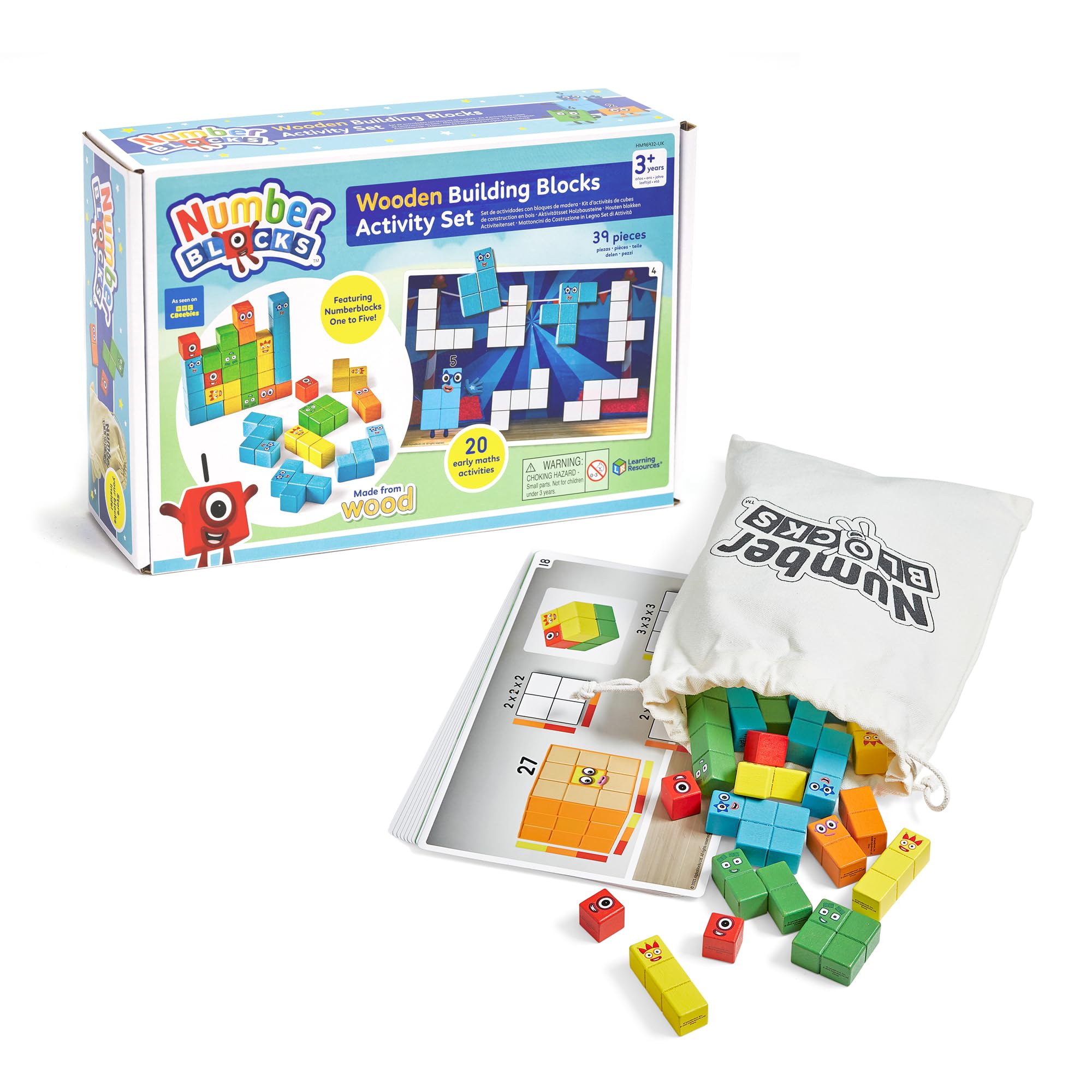 Learning Resources Numberblocks Wooden Building Blocks Activity Set - Educational Building Toy for Ages 4-8