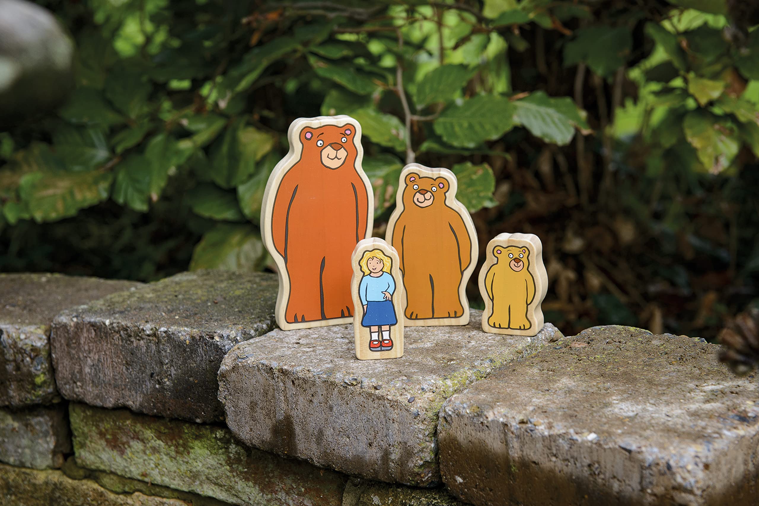 Yellow Door Goldilocks and the Three Bears Wooden Character Set| Storytelli