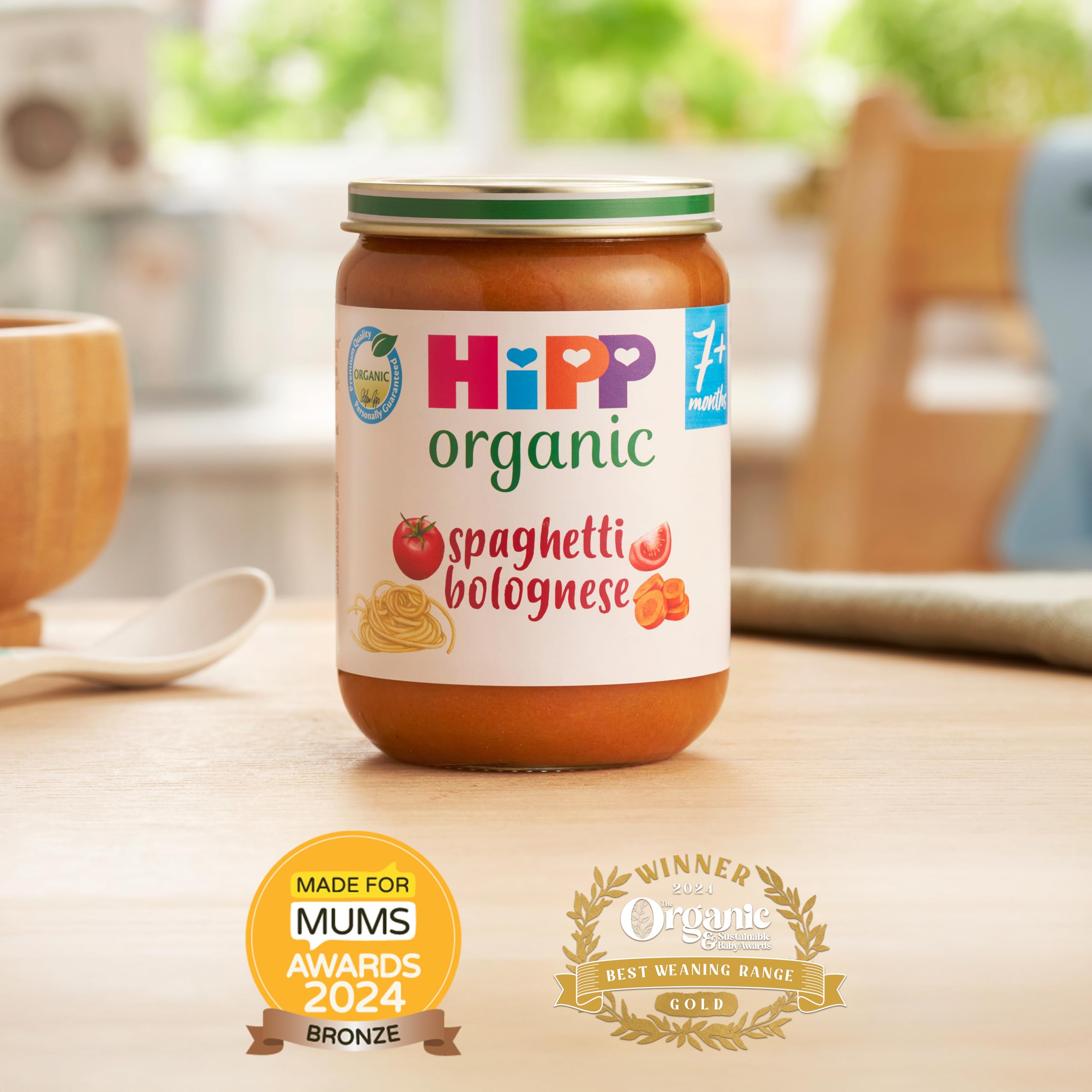 HiPP Organic Spaghetti Bolognese Baby Food Jar - 7+ Months, 190g (Pack of 6)