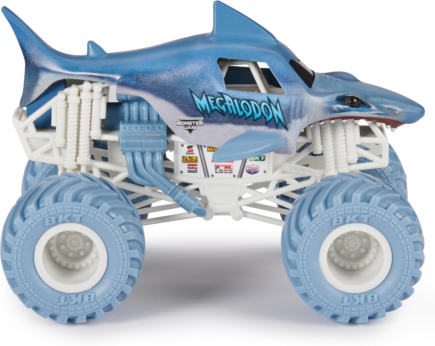 Monster Jam 1:24 Scale Die-Cast Megalodon Truck - Official BKT Tyres & Working Suspension 5