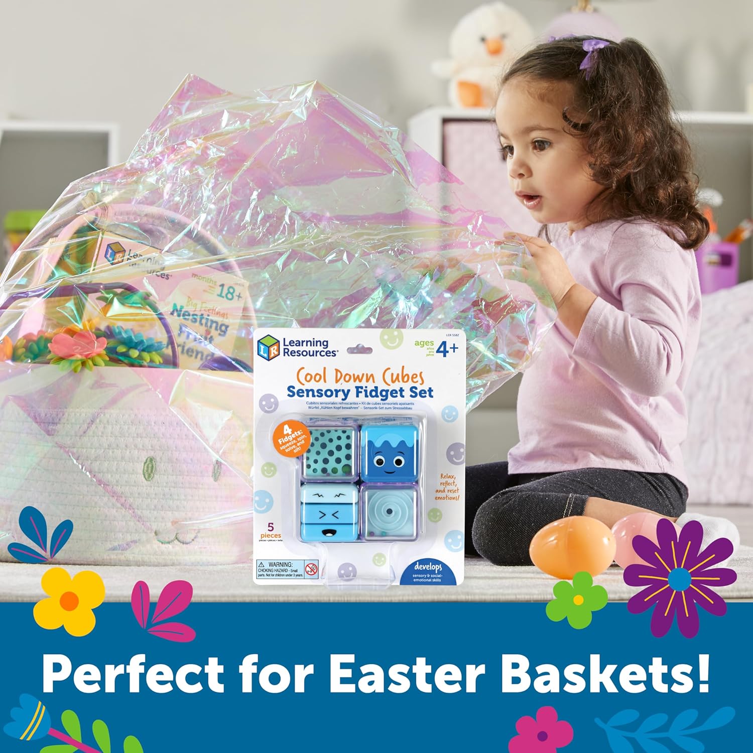 Learning Resources Cool Down Cubes Sensory Fidget Set - 4 Calming Activities for Kids Ages 4+ 3