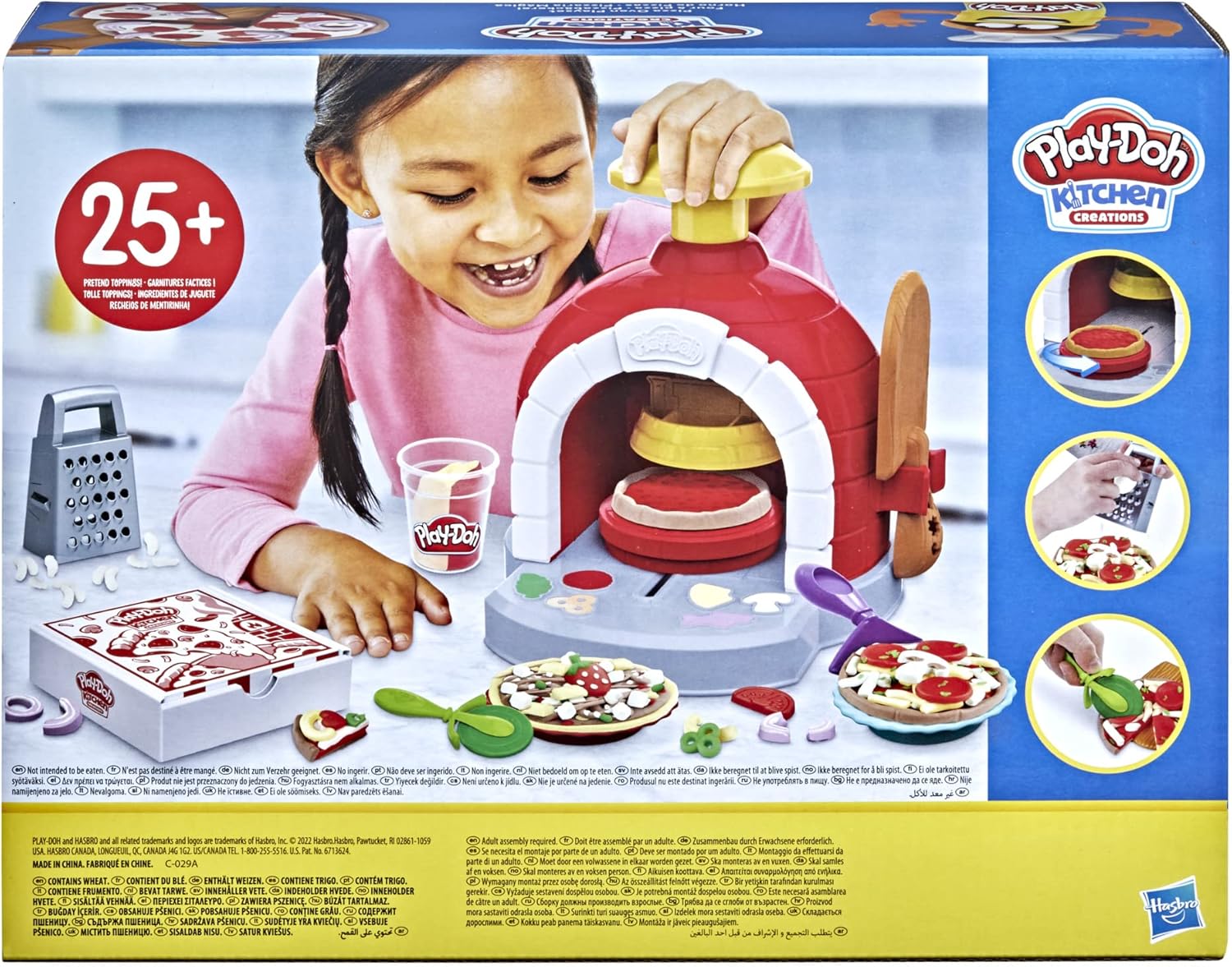 Play-Doh Kitchen Creations Pizza Oven Playset - 6 Colors & 8 Tools for Kids 3+ 14