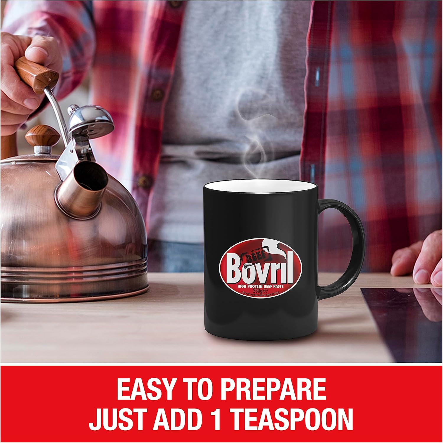Bovril Beef & Yeast Extract Paste - High in Protein, Versatile Beef Spread for Drinks, Cooking & Toast, 250g