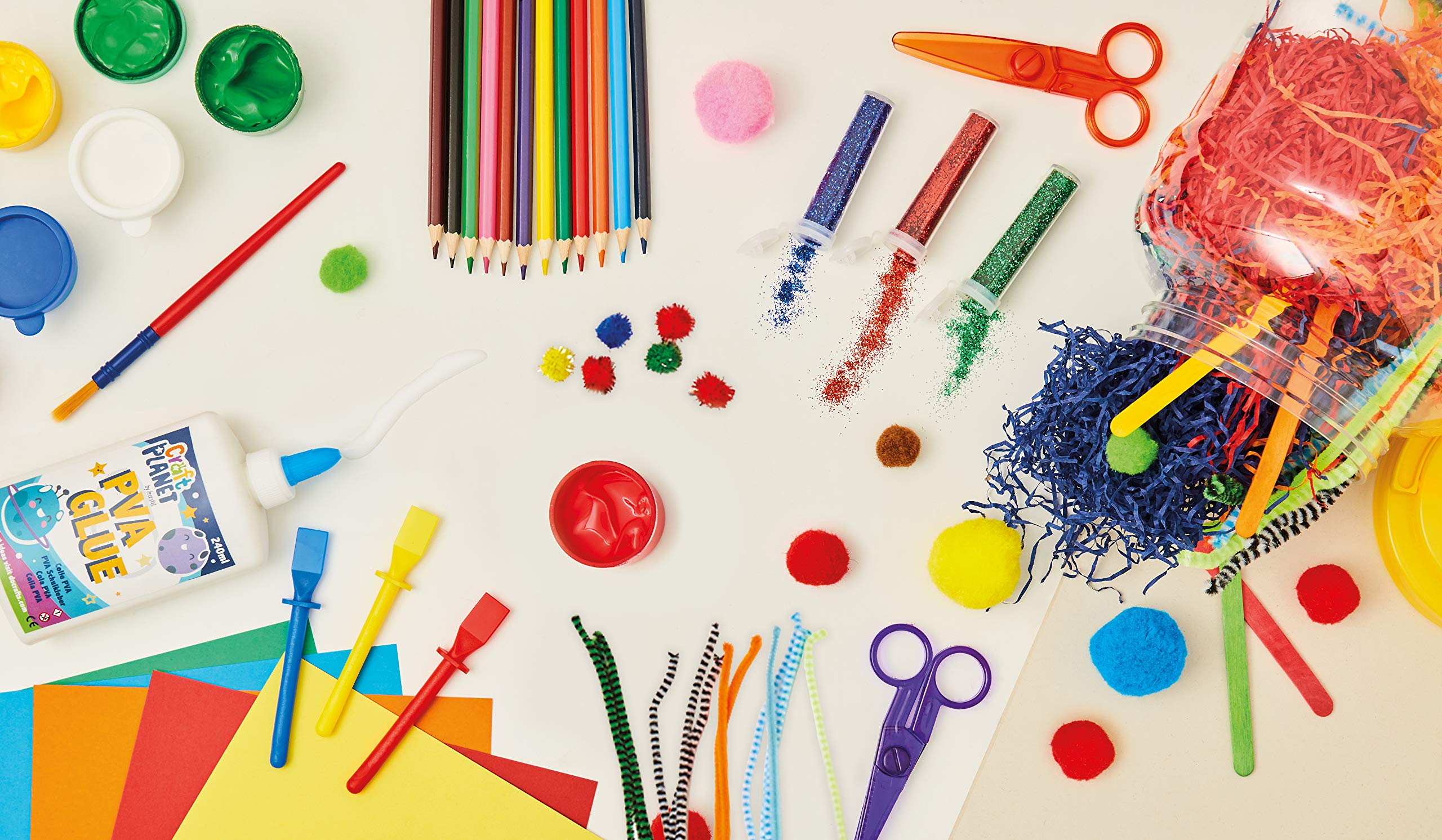 Craft Planet - 1 Litre Strong Tacky PVA All Purpose Glue for Paper, Wood & Craft Materials 5