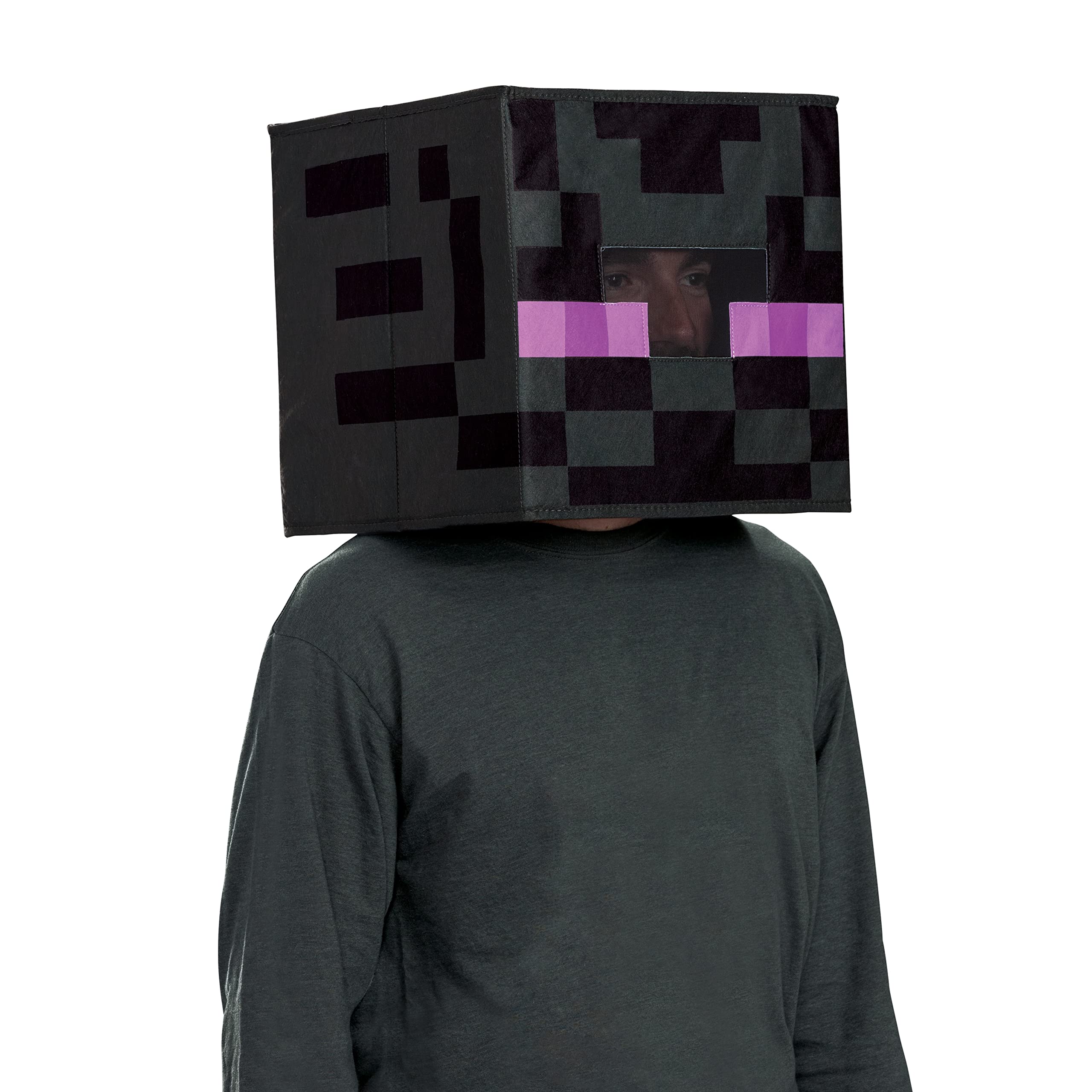 Disguise Minecraft Enderman Block Head Fancy Dress Accessory 4