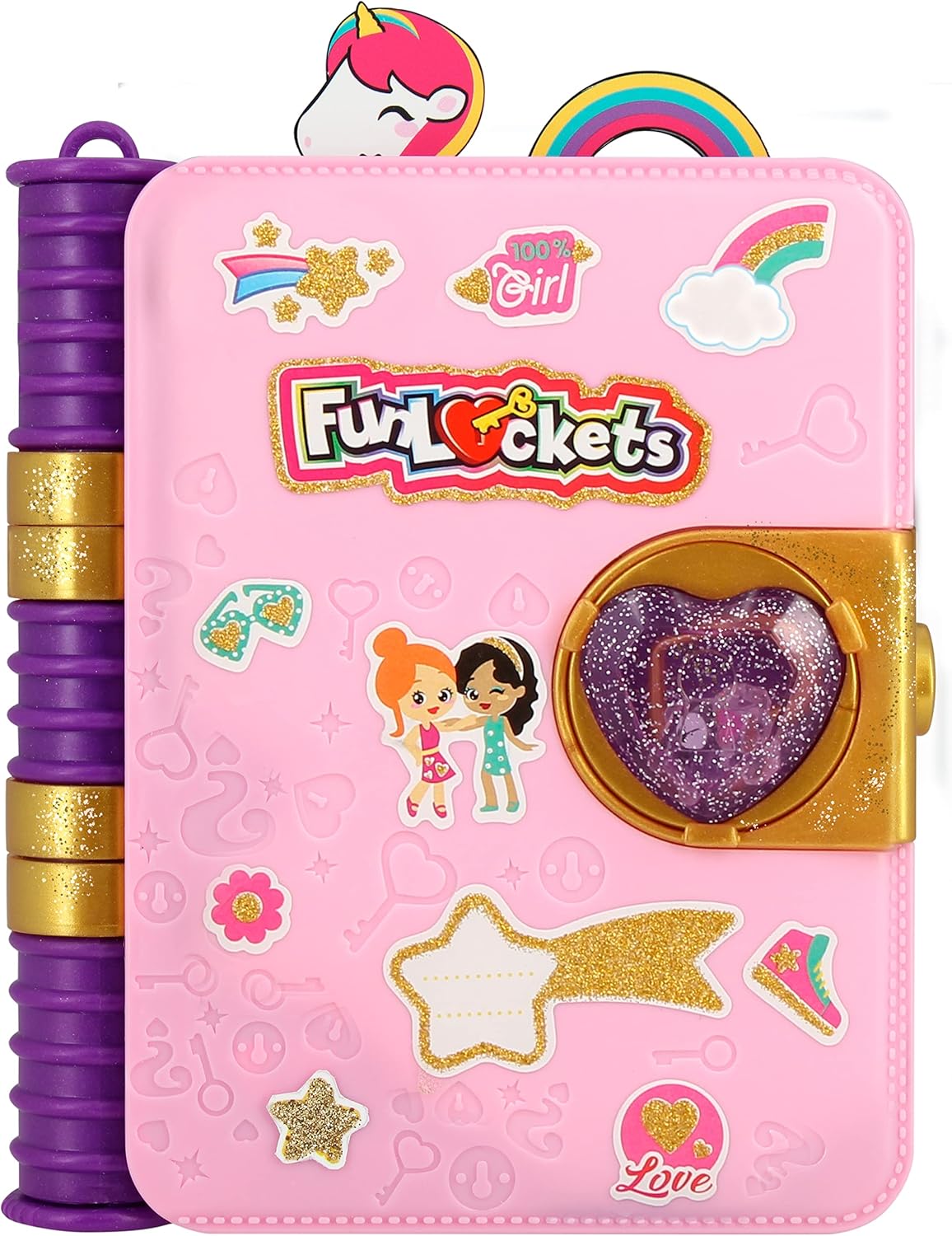 Funlockets Secret Journal NEW Glitter Edition. Secret Lockable Girl’s Diary with