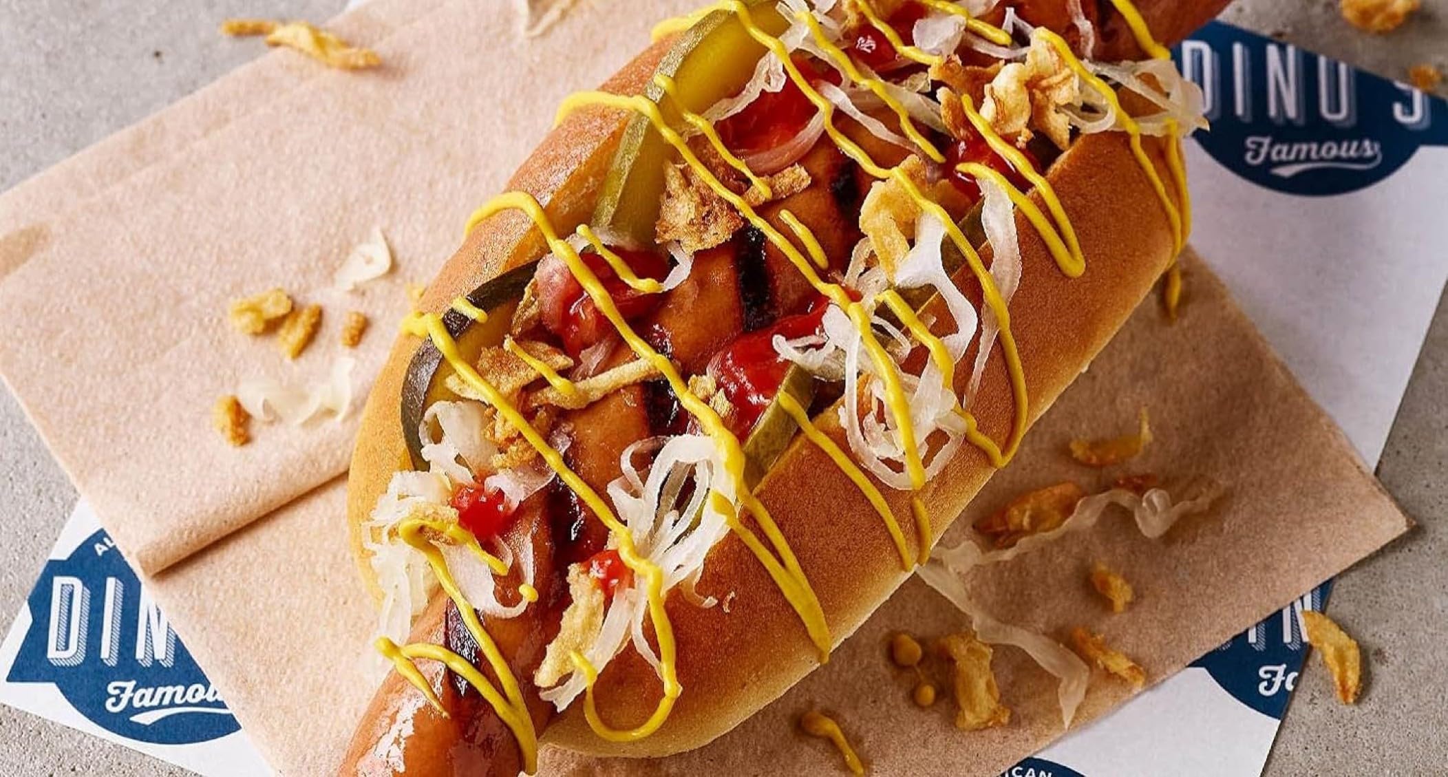 Dino's Famous Brooklyn Big Dog Pork Hot Dogs | 4 Pack | 85% Beechwood Smoked Pork | 360g 3