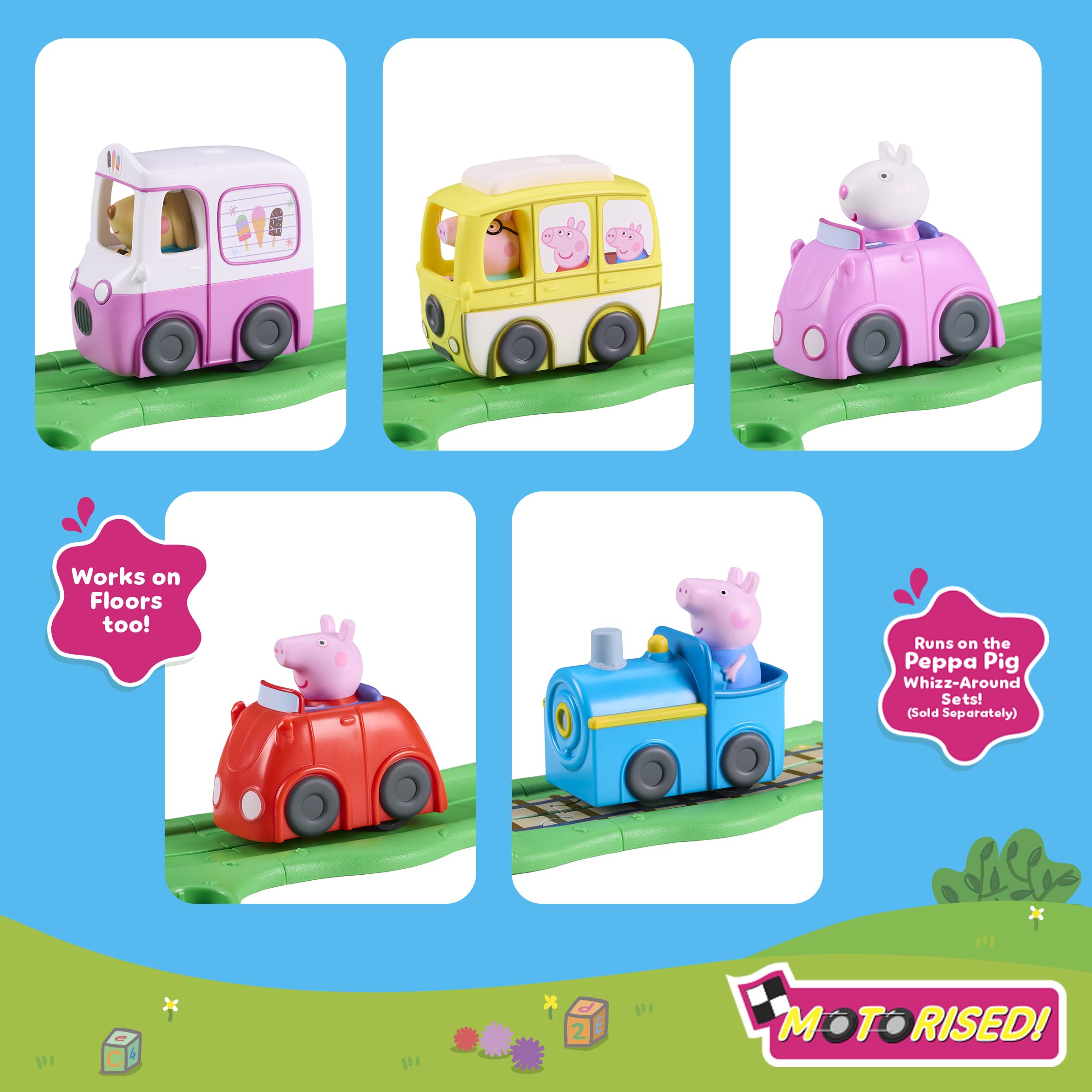 Peppa Pig Whizz Around Daddy Pig's Little Campervan - Motorised Vehicle for Toddlers 2+