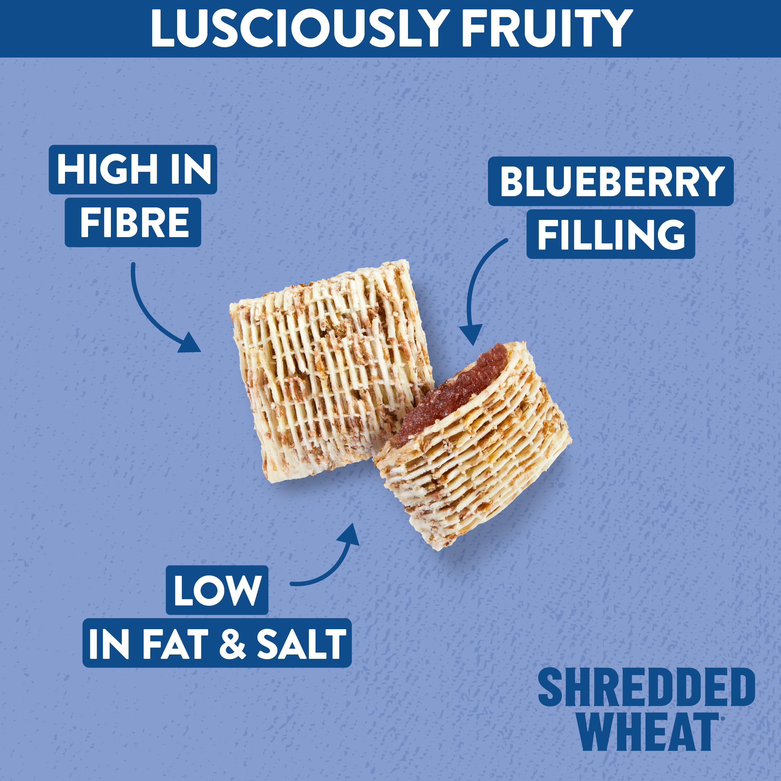 Nestlé Shredded Wheat Bitesize Blueberry Wheats Cereal, 450g