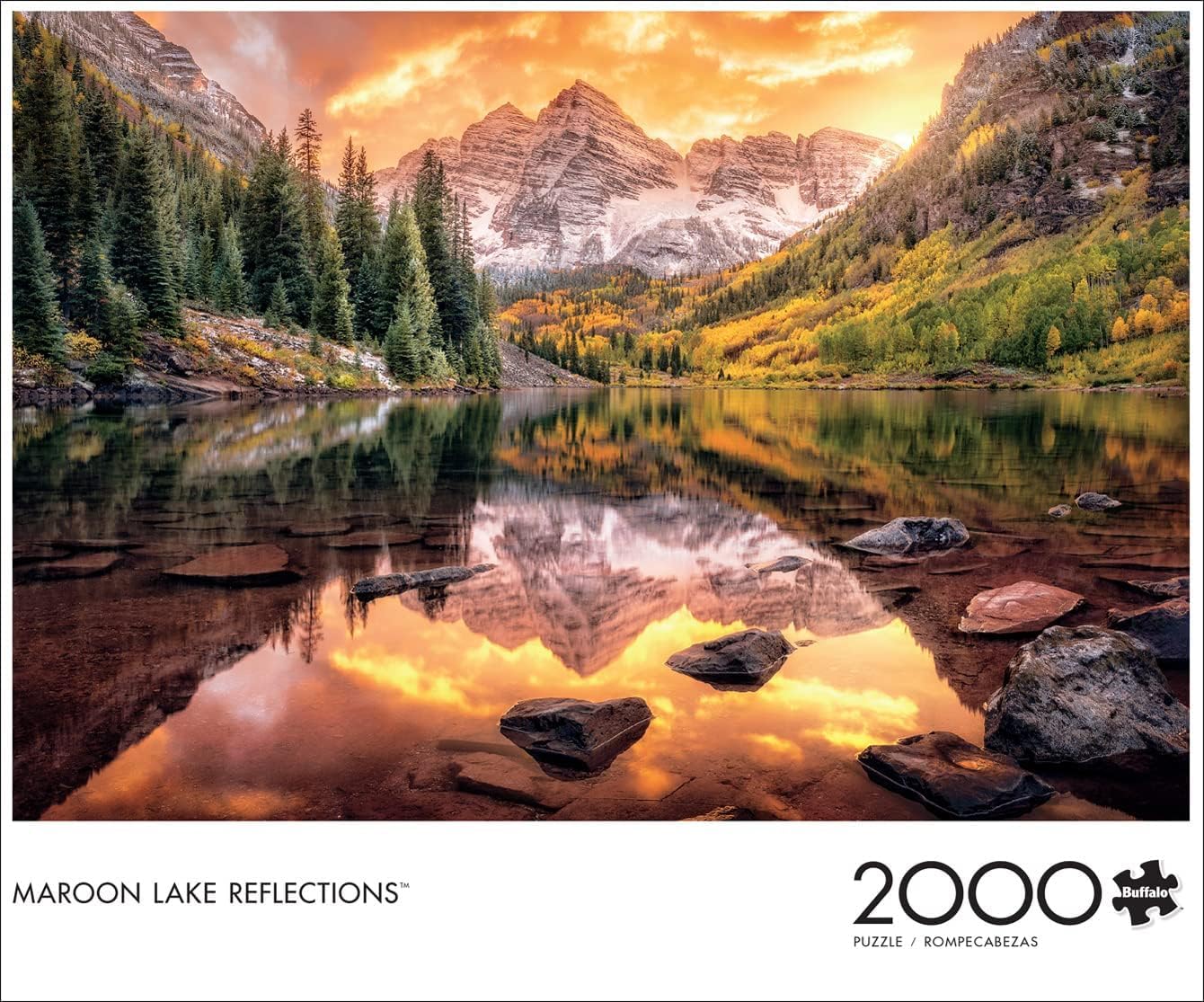 Buffalo Games Maroon Lake Reflection 2000 Piece Jigsaw Puzzle 5