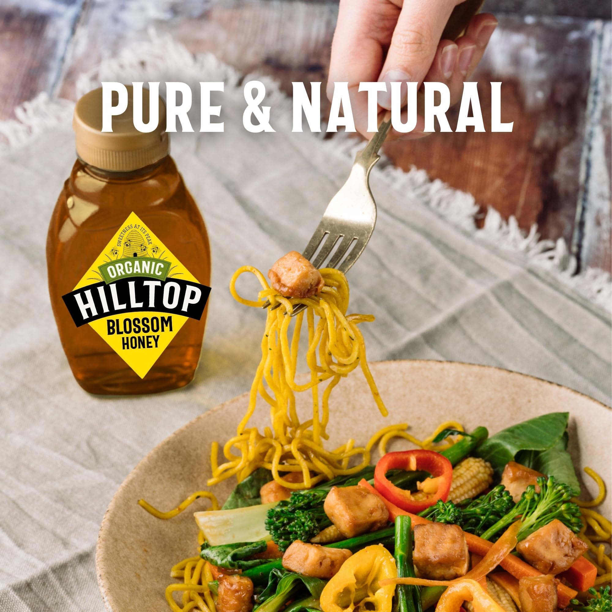 Hilltop Honey - Organic Blossom Honey - Squeezy Bottle - 340g 9