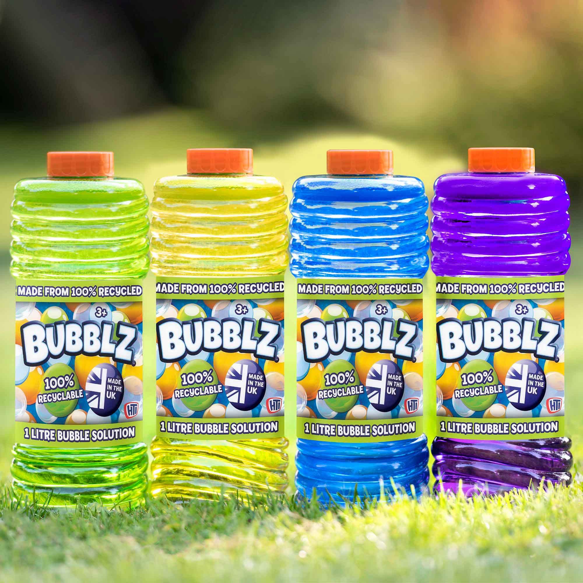 Bubblz 1 Litre Bubble Solution Refill - Universal for Bubble Machines & Guns, Ages 3+ 5