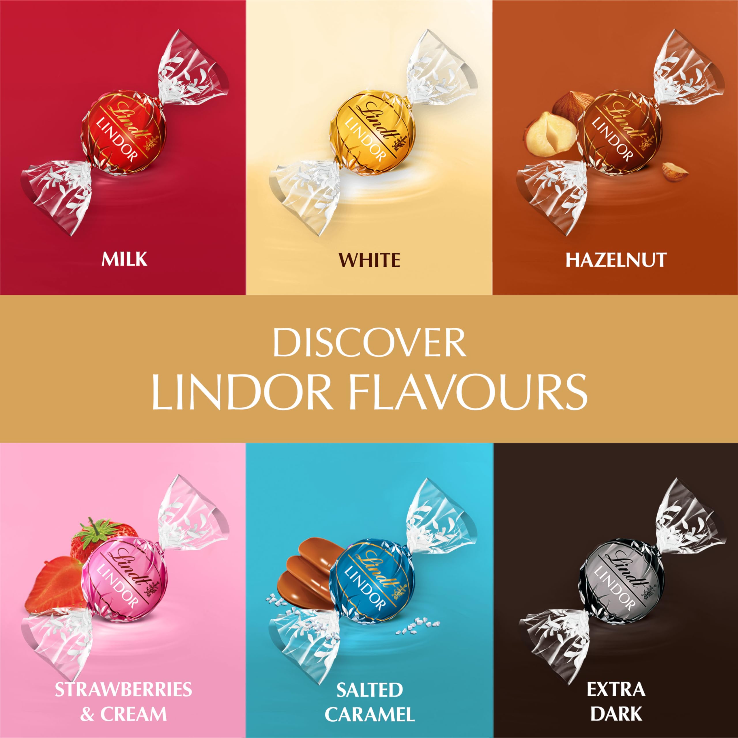 Lindt Lindor Salted Caramel Milk Chocolate Truffles - 200g Gift Box (Approx 16 Truffles) 12