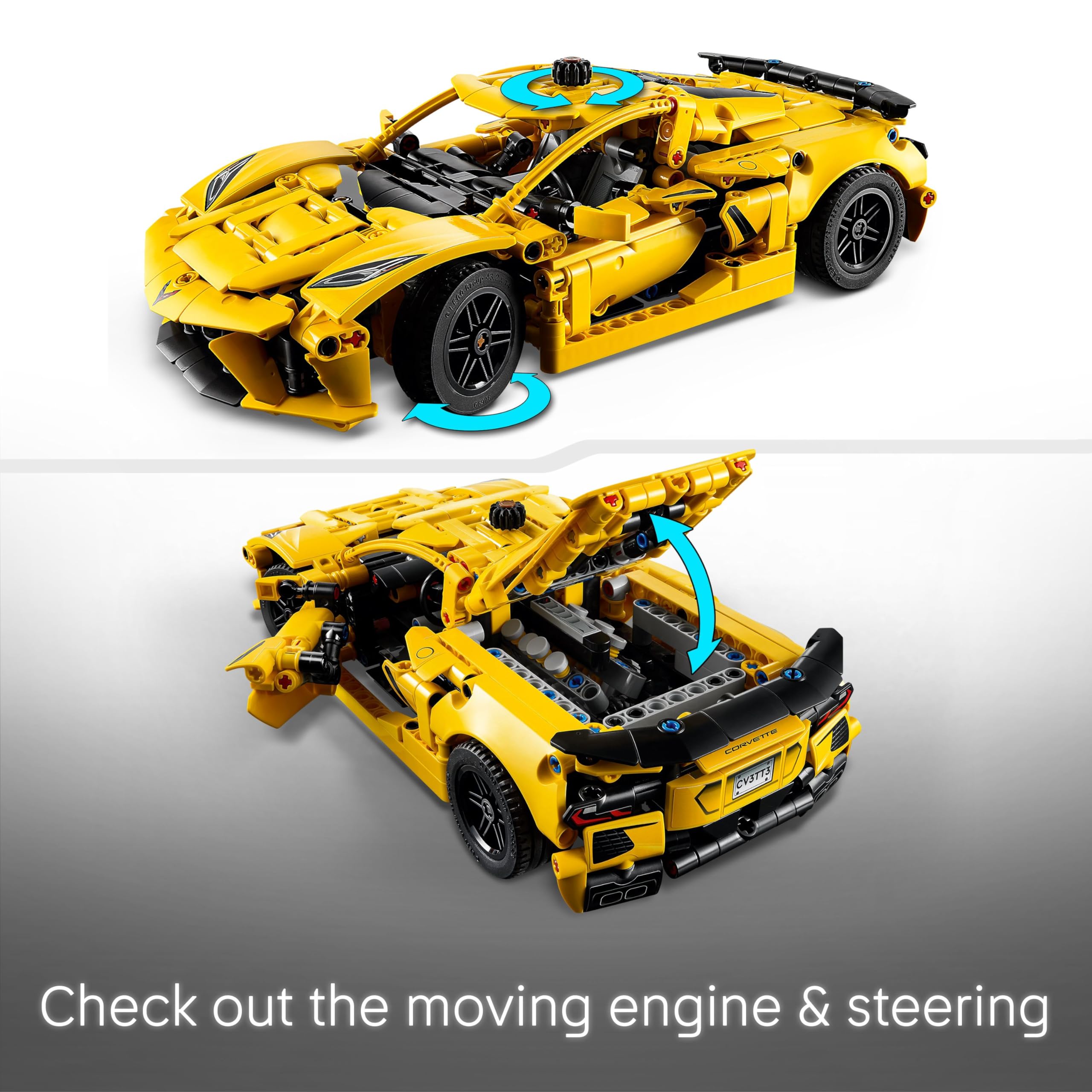 LEGO Technic Chevrolet Corvette Stingray - 8-Cylinder Engine Model for Ages 9+ 3