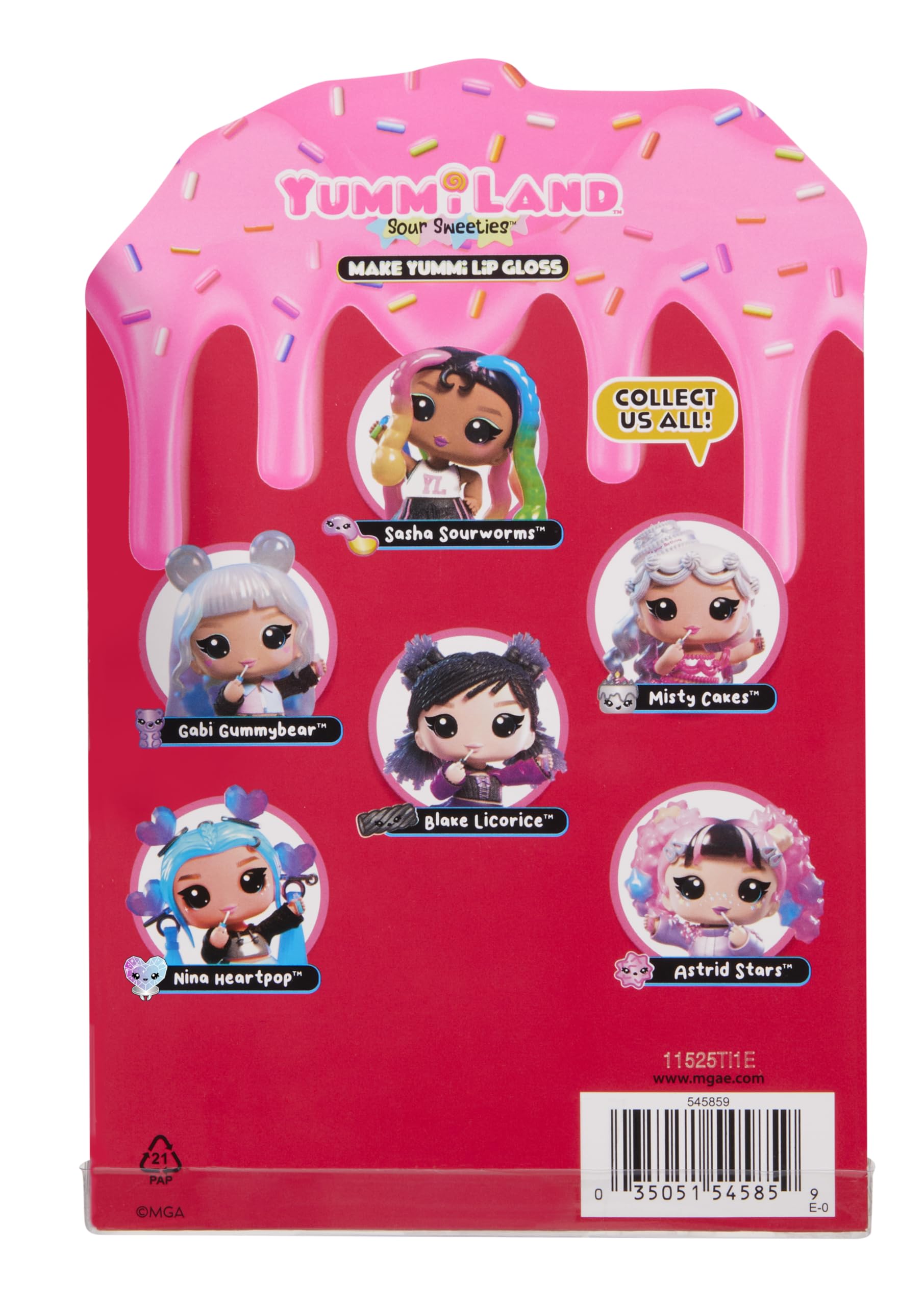Yummiland Lip Gloss Doll - Sour Sweeties Astrid Stars - DIY Lava Lamp Lip Gloss Kit & Fashion Doll for Kids 6
